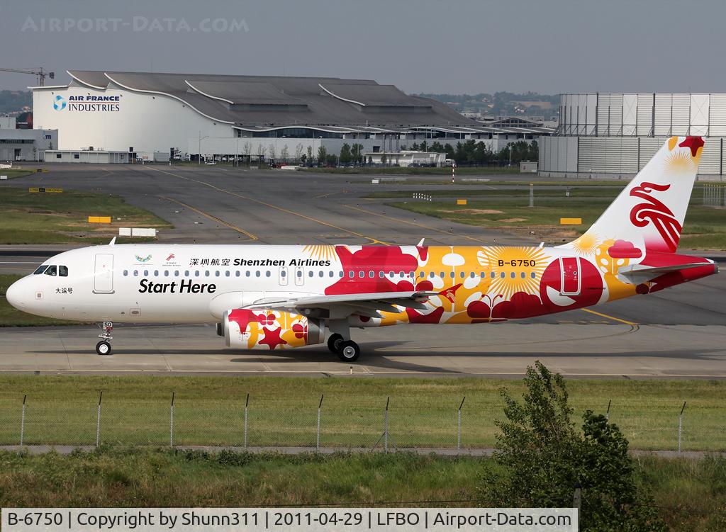B-6750, 2011 Airbus A320-232 C/N 4666, Delivery day... left side...