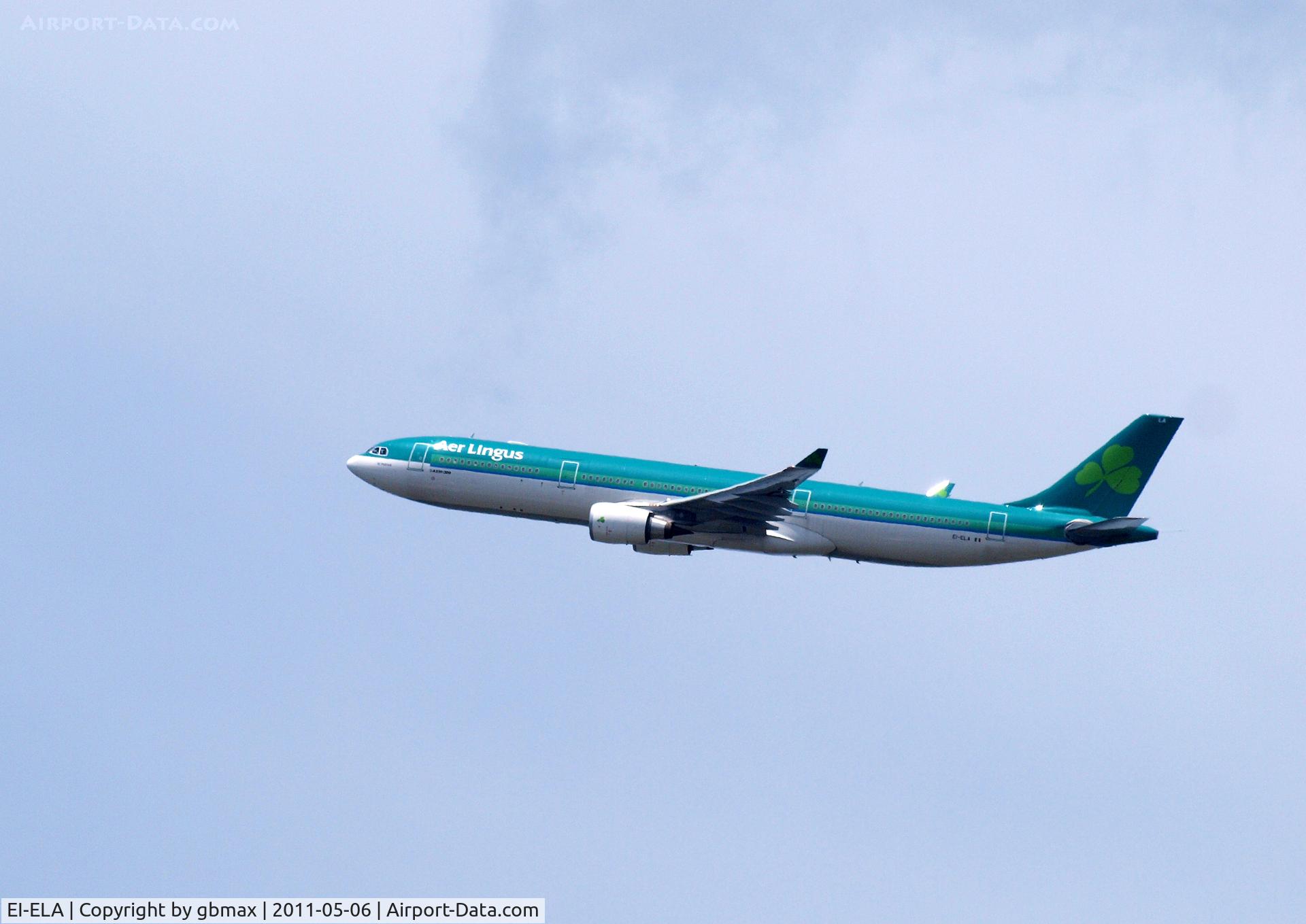 EI-ELA, 2010 Airbus A330-302X C/N 1106, Flying over Mineola, NY, going to a landing at JFK