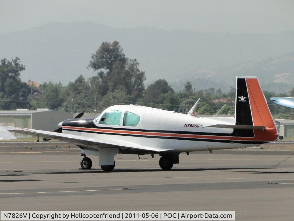 N7826V, 1964 Mooney M20E C/N 448, Parked in transient parking