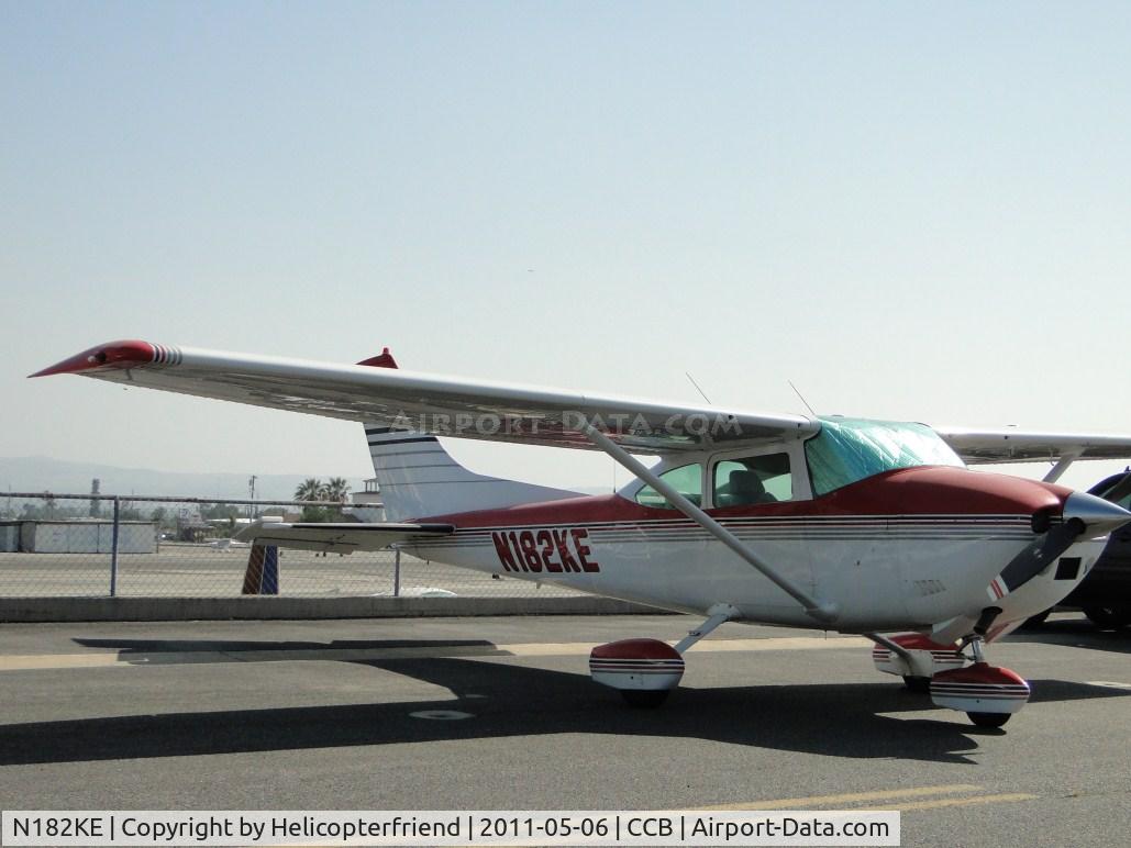 N182KE, 1975 Cessna 182P Skylane C/N 18263657, Parked near the fence on the northside