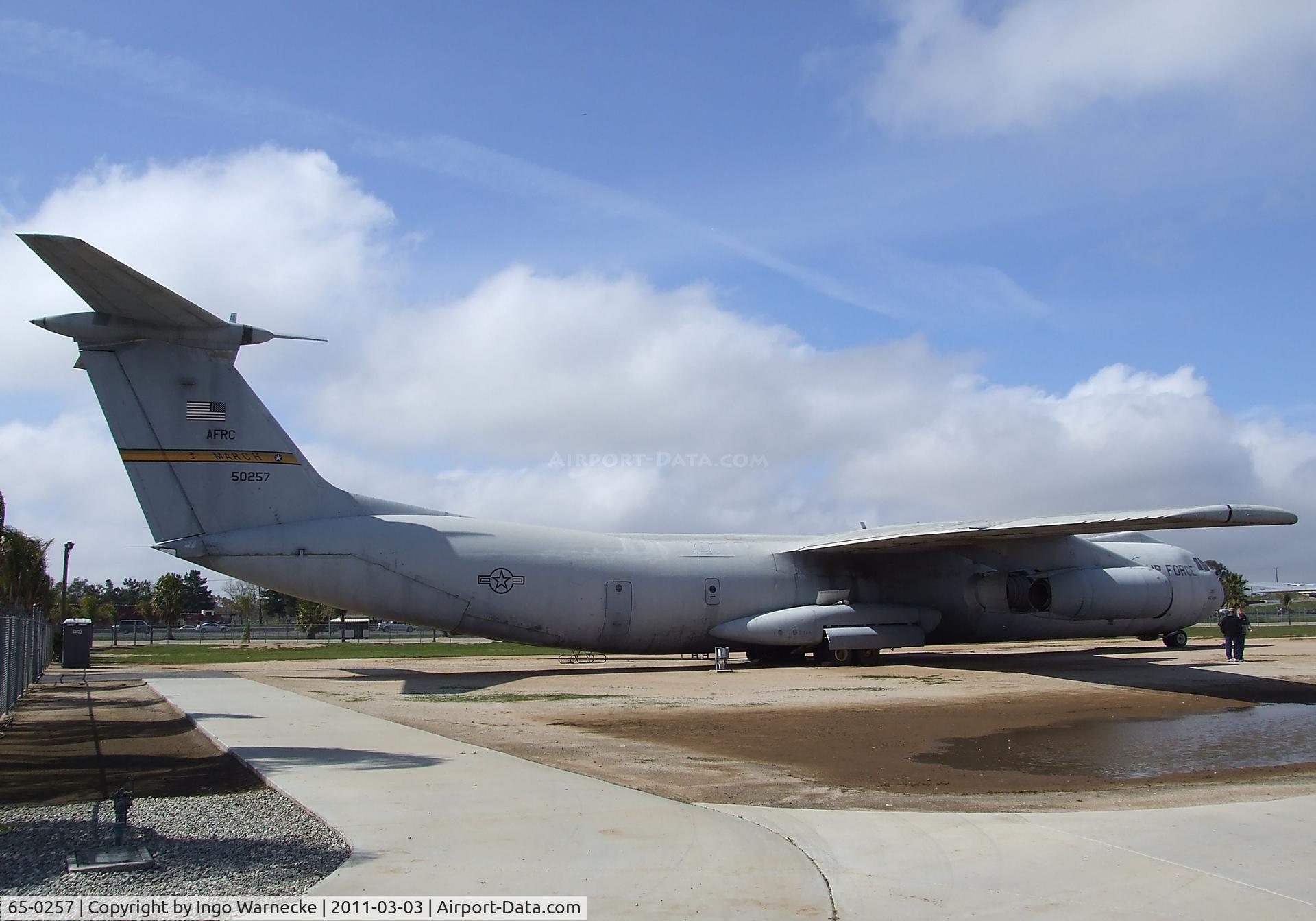 65-0257, 1965 Lockheed C-141B Starlifter C/N 300-6108, Lockheed C-141B Starlifter at the March Field Air Museum, Riverside CA