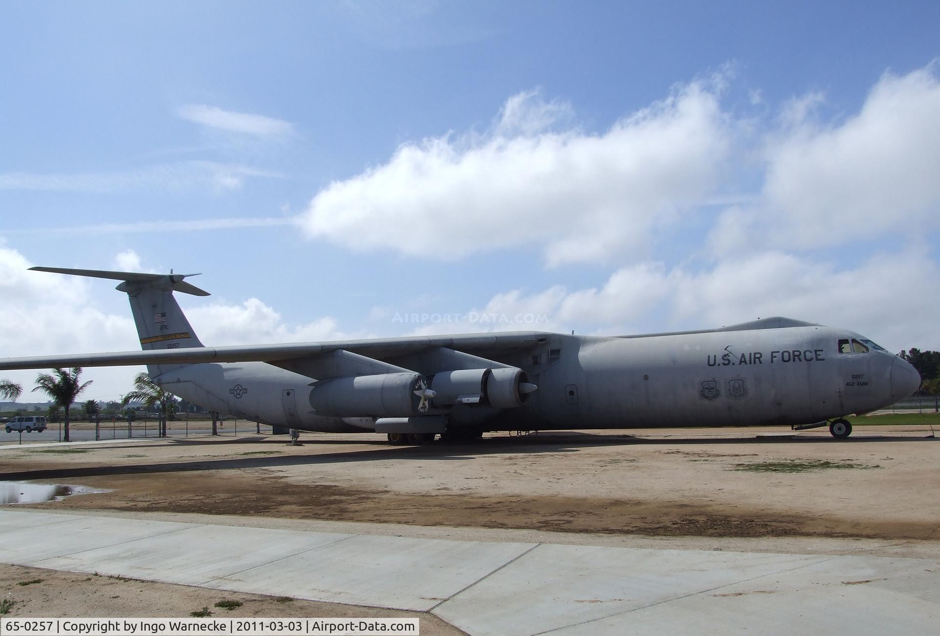 65-0257, 1965 Lockheed C-141B Starlifter C/N 300-6108, Lockheed C-141B Starlifter at the March Field Air Museum, Riverside CA