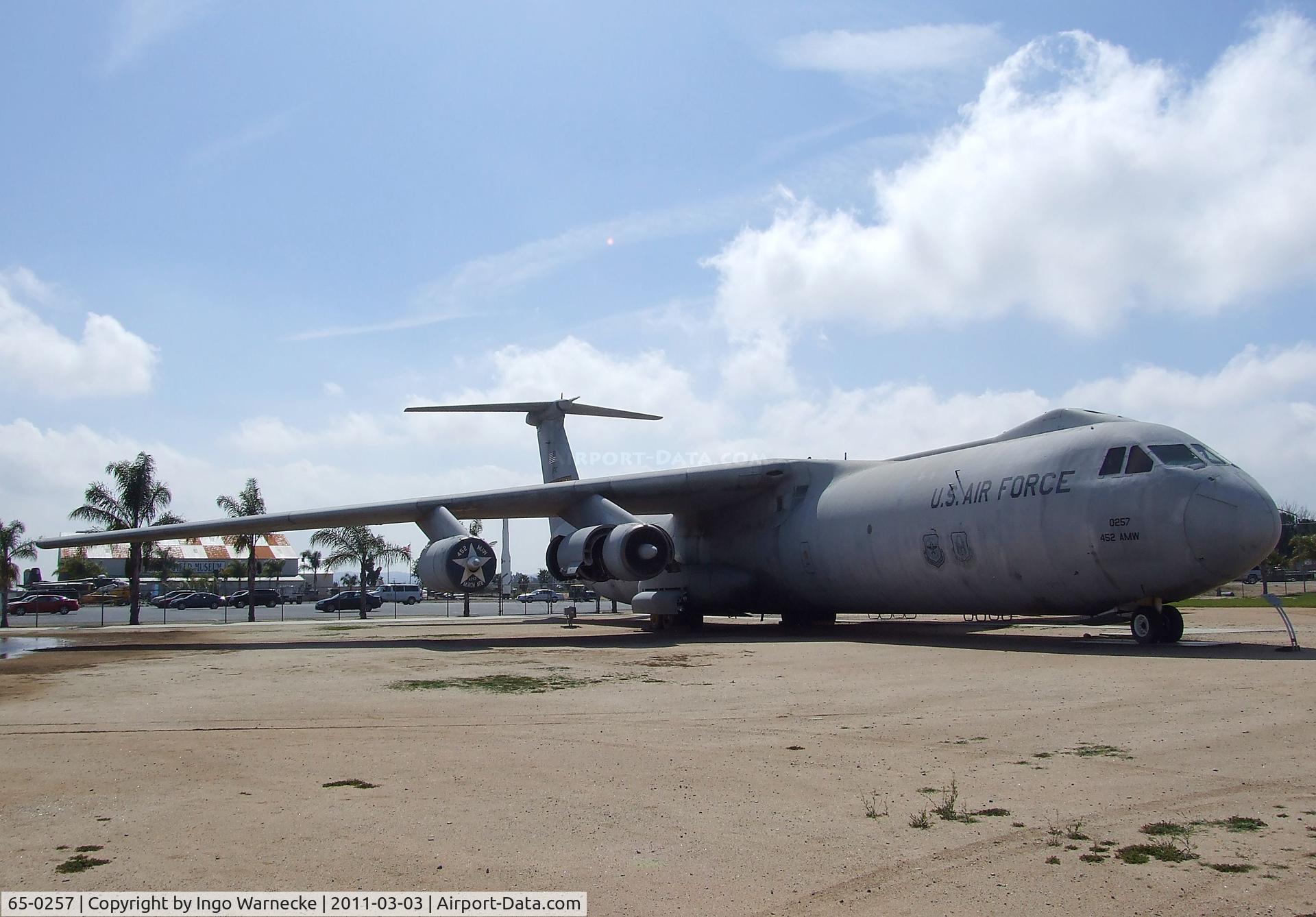 65-0257, 1965 Lockheed C-141B Starlifter C/N 300-6108, Lockheed C-141B Starlifter at the March Field Air Museum, Riverside CA