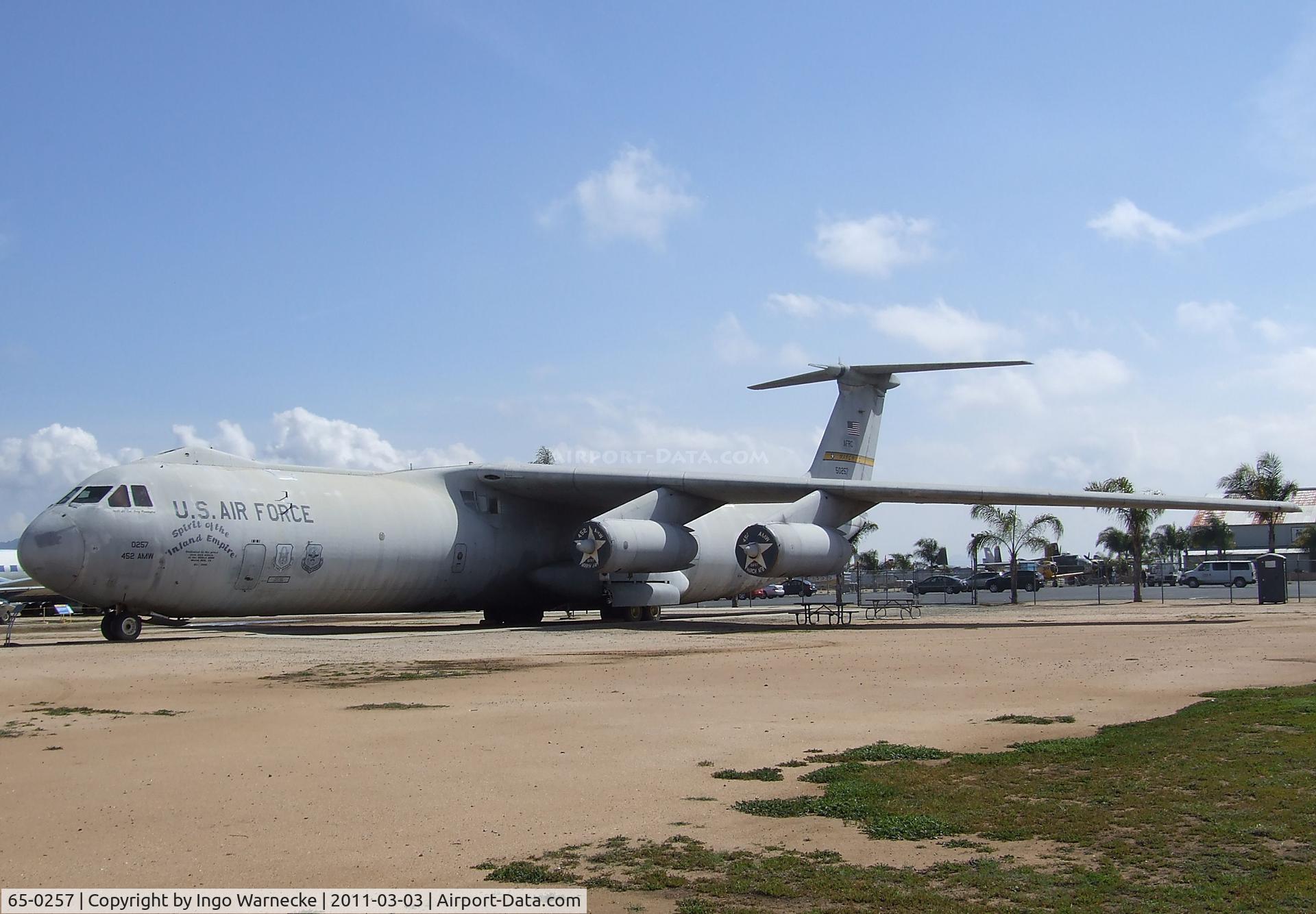 65-0257, 1965 Lockheed C-141B Starlifter C/N 300-6108, Lockheed C-141B Starlifter at the March Field Air Museum, Riverside CA