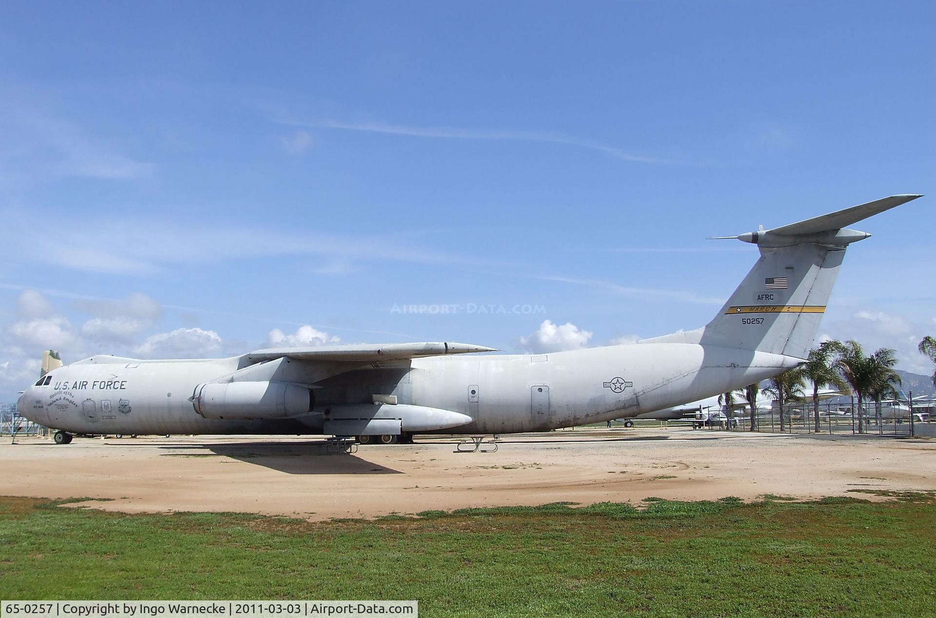 65-0257, 1965 Lockheed C-141B Starlifter C/N 300-6108, Lockheed C-141B Starlifter at the March Field Air Museum, Riverside CA