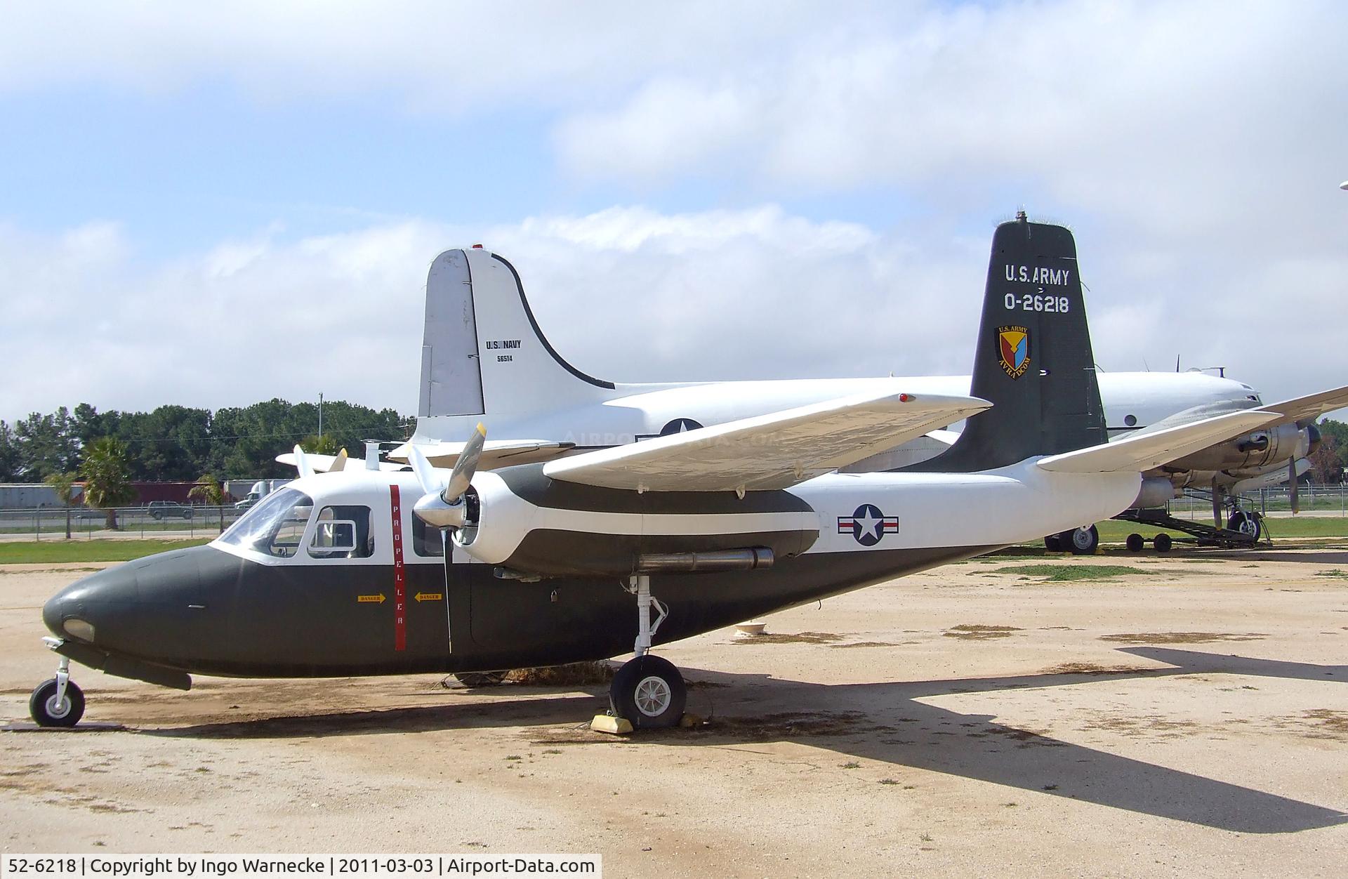 52-6218, 1952 Aero Commander YU-9A (YL-26) C/N 520-21, Aero Commander 520 (YL-26 / YU-9A) at the March Field Air Museum, Riverside CA