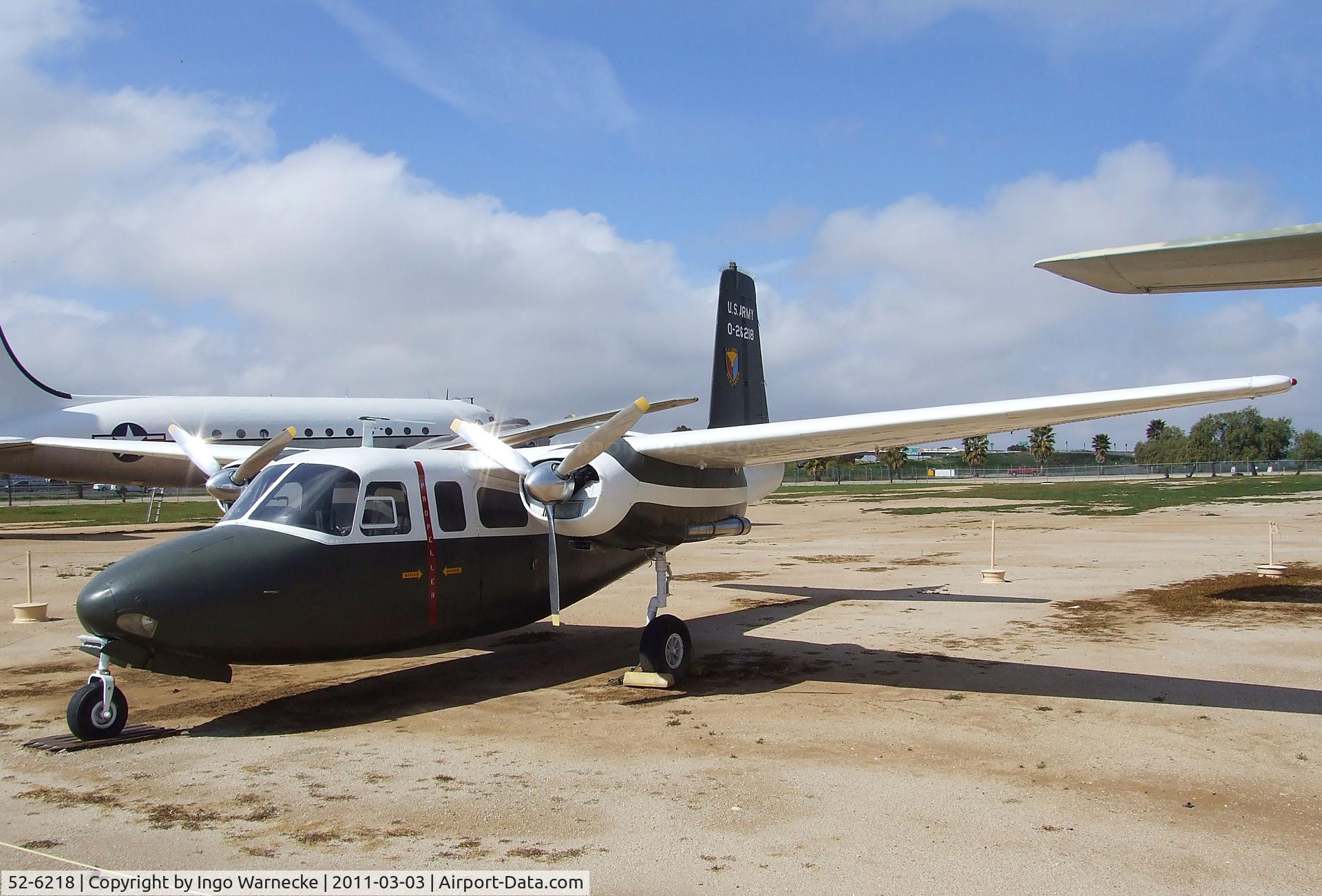 52-6218, 1952 Aero Commander YU-9A (YL-26) C/N 520-21, Aero Commander 520 (YL-26 / YU-9A) at the March Field Air Museum, Riverside CA