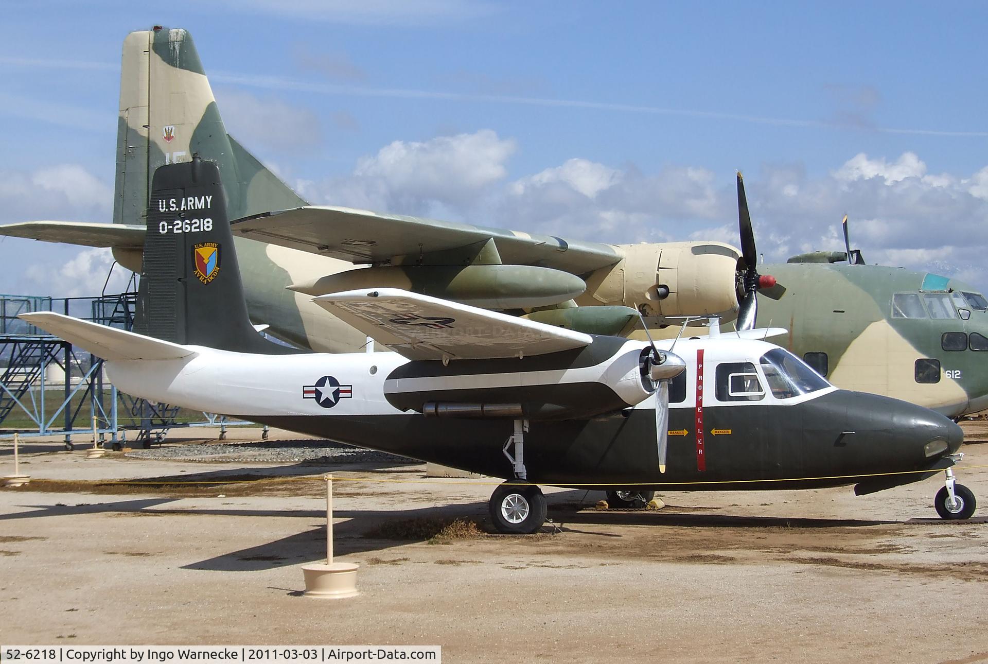 52-6218, 1952 Aero Commander YU-9A (YL-26) C/N 520-21, Aero Commander 520 (YL-26 / YU-9A) at the March Field Air Museum, Riverside CA
