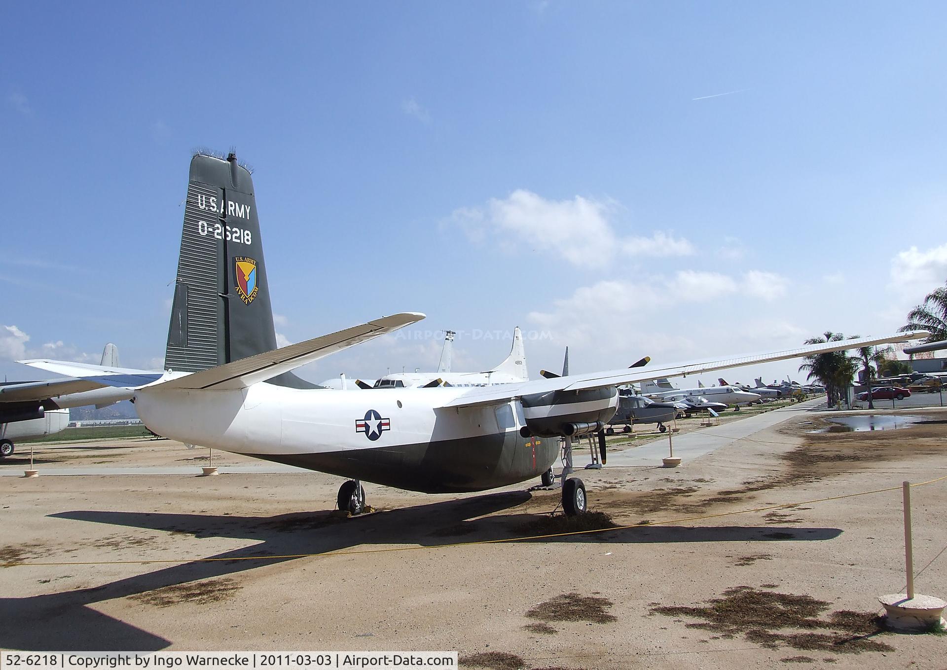 52-6218, 1952 Aero Commander YU-9A (YL-26) C/N 520-21, Aero Commander 520 (YL-26 / YU-9A) at the March Field Air Museum, Riverside CA