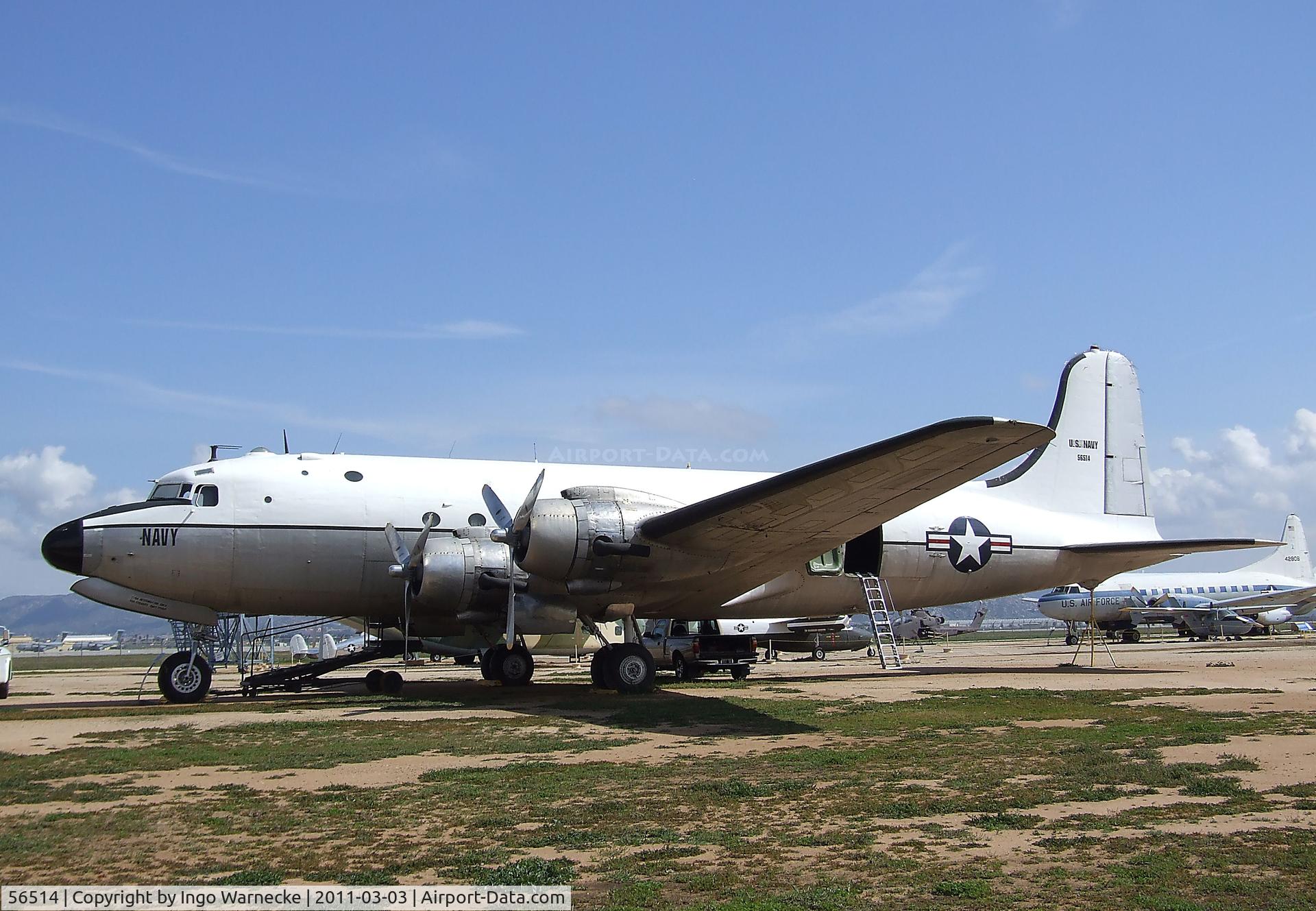 56514, 1945 Douglas C-54D-5-DC Skymaster (DC-4) C/N 10741, Douglas R5D-3 (C-54D) Skymaster at the March Field Air Museum, Riverside CA