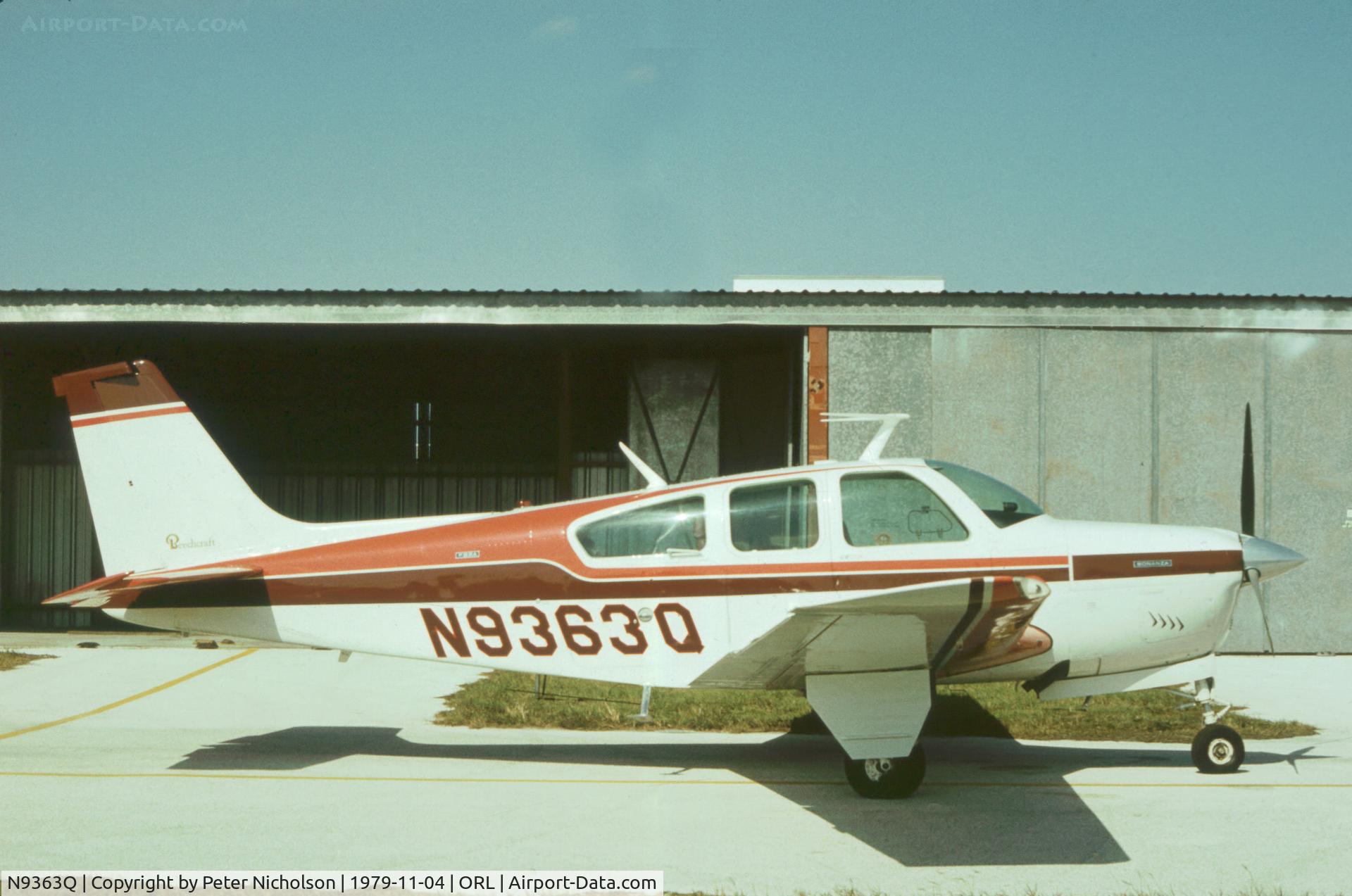 N9363Q, 1971 Beech F33A Bonanza C/N CE-360, Beech F33A Bonanza seen at Herndon in Novembr 1979.