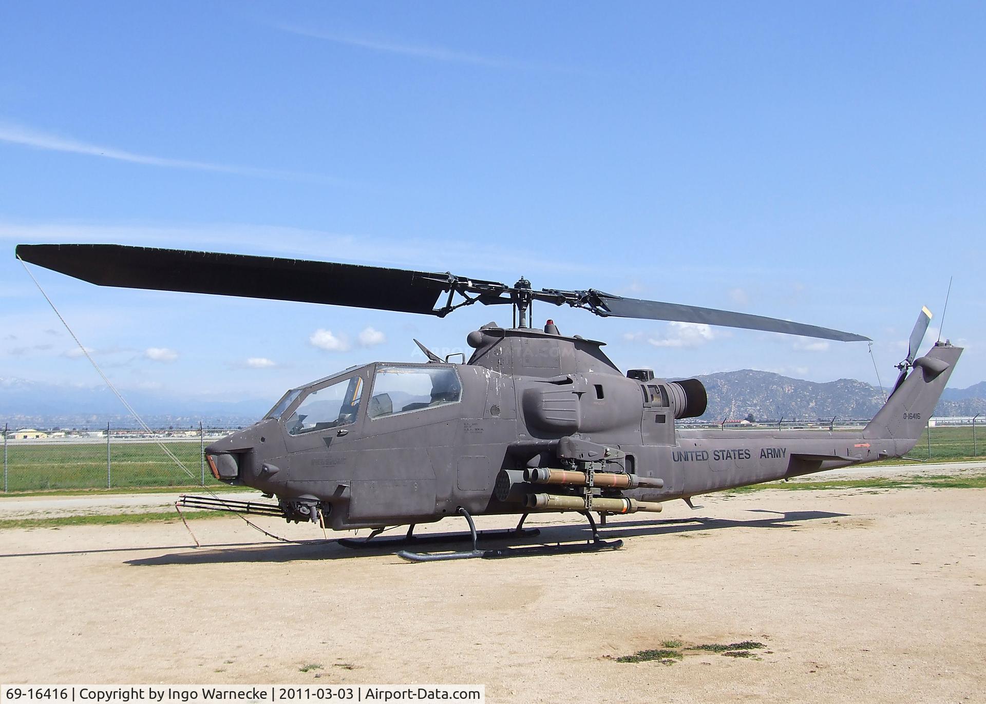 69-16416, 1969 Bell AH-1F Cobra C/N 20848, Bell AH-1F Cobra at the March Field Air Museum, Riverside CA
