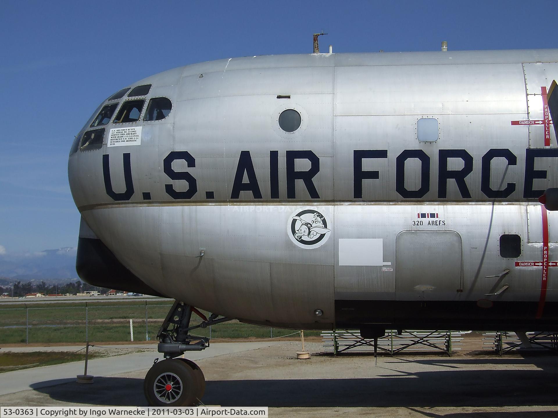 53-0363, 1953 Boeing KC-97G Stratocruiser C/N 17145, Boeing KC-97G Stratofreighter at the March Field Air Museum, Riverside CA