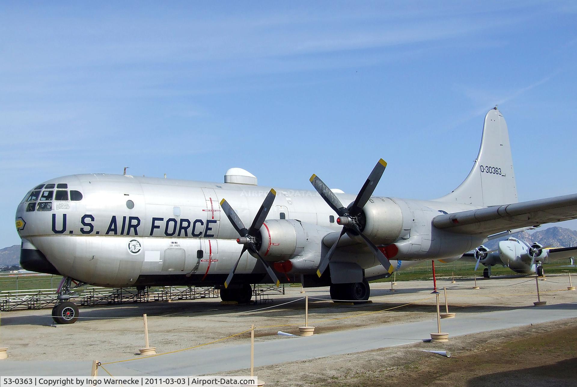 53-0363, 1953 Boeing KC-97G Stratocruiser C/N 17145, Boeing KC-97G Stratofreighter at the March Field Air Museum, Riverside CA