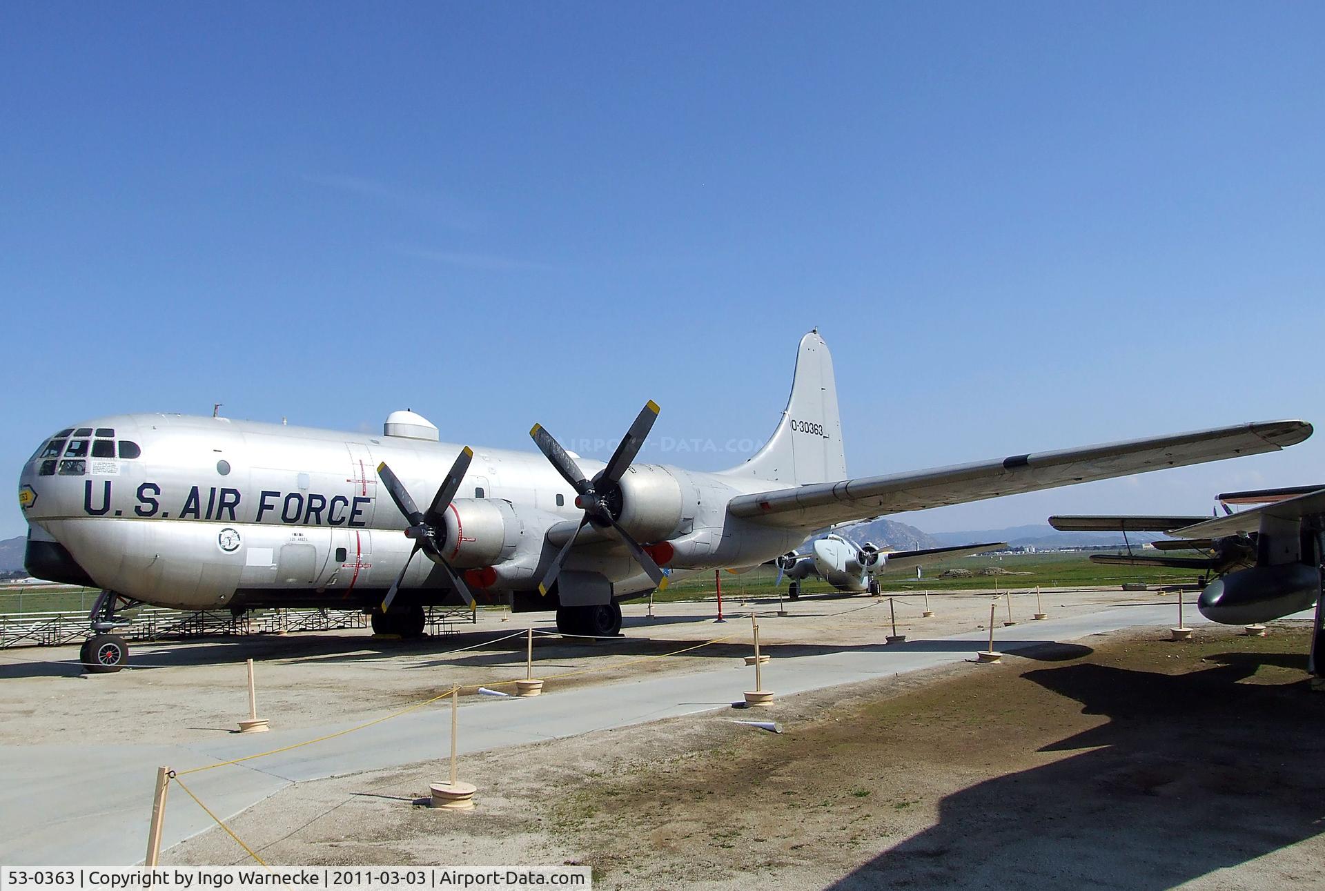 53-0363, 1953 Boeing KC-97G Stratocruiser C/N 17145, Boeing KC-97G Stratofreighter at the March Field Air Museum, Riverside CA