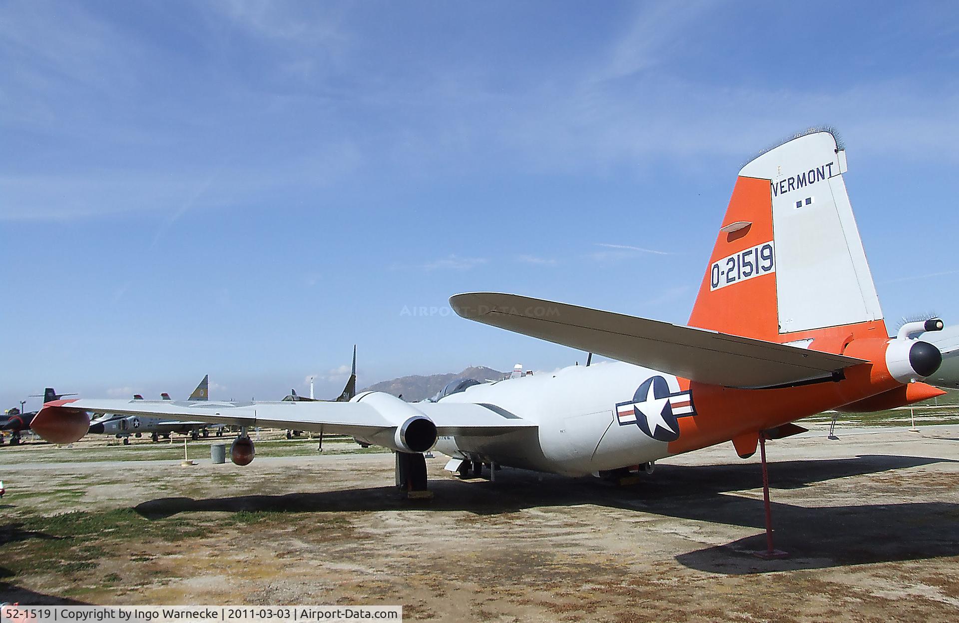 52-1519, 1952 Martin EB-57B Canberra C/N 102, Martin EB-57B Canberra at the March Field Air Museum, Riverside CA