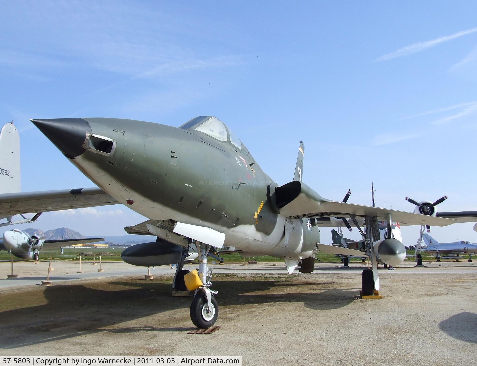 57-5803, 1958 Republic F-105B Thunderchief C/N B-40, Republic F-105B Thunderchief at the March Field Air Museum, Riverside CA