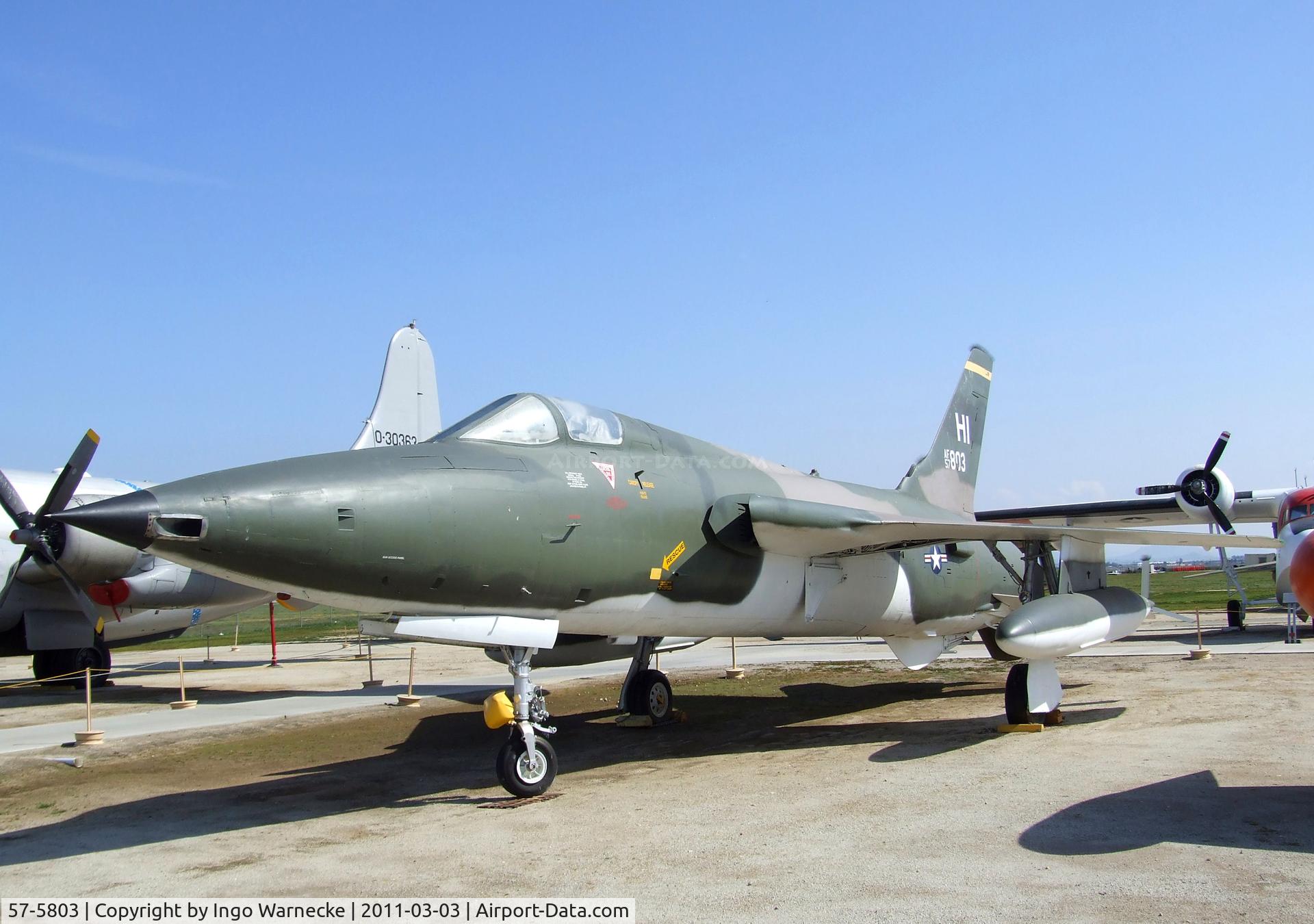 57-5803, 1958 Republic F-105B Thunderchief C/N B-40, Republic F-105B Thunderchief at the March Field Air Museum, Riverside CA