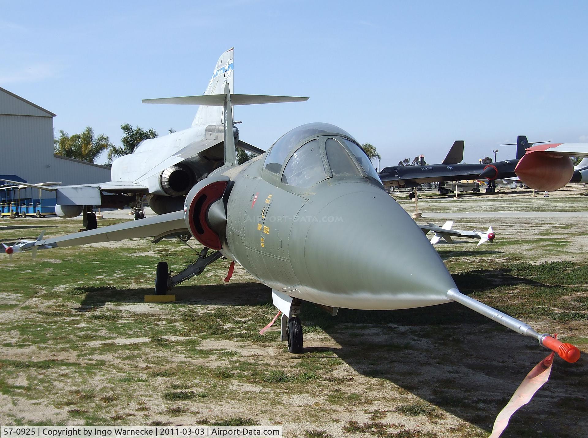 57-0925, 1957 Lockheed F-104C Starfighter C/N 383-1234, Lockheed F-104C Starfighter at the March Field Air Museum, Riverside CA