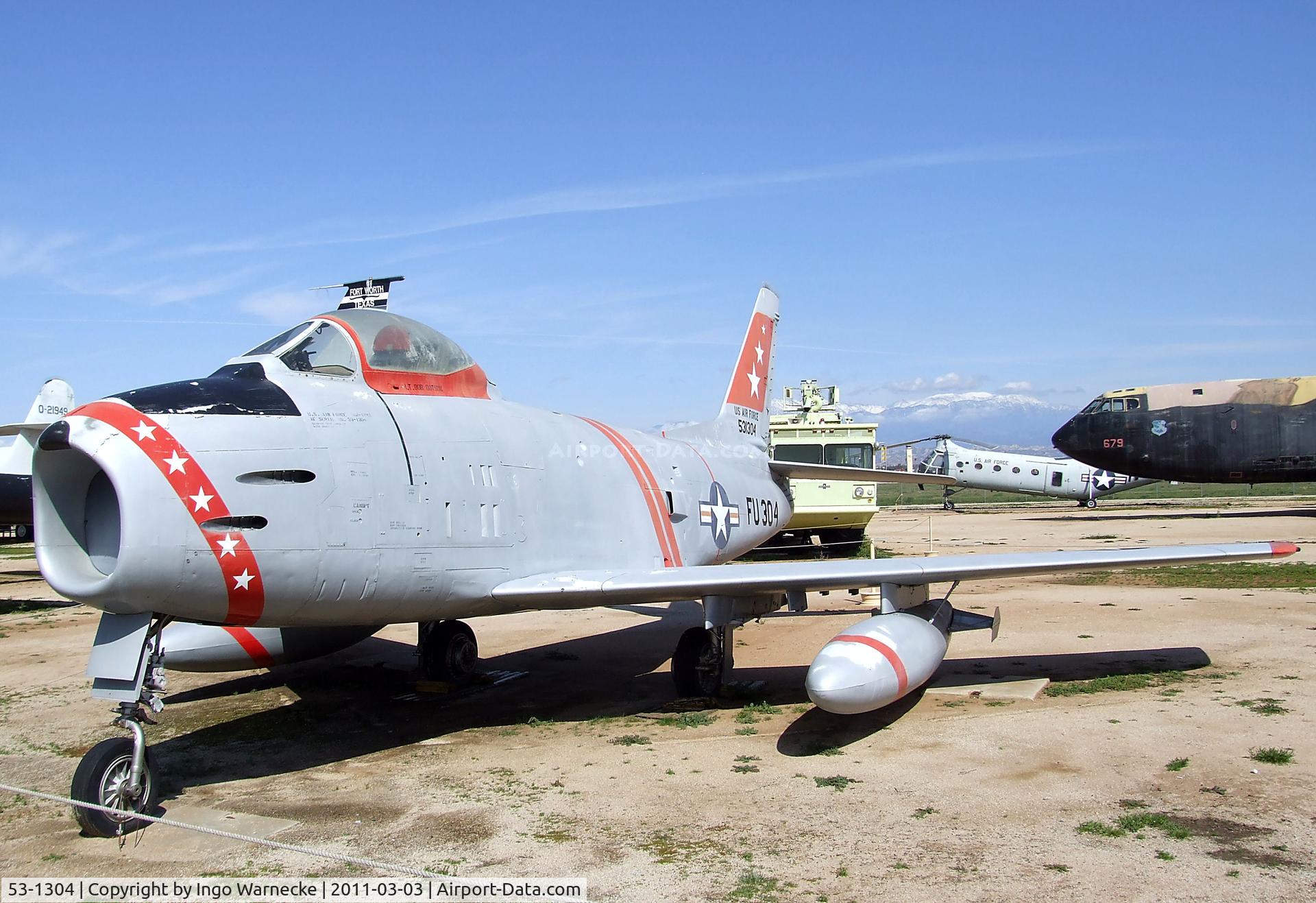 53-1304, 1955 North American F-86H Sabre C/N 203-76, North American F-86H Sabre at the March Field Air Museum, Riverside CA