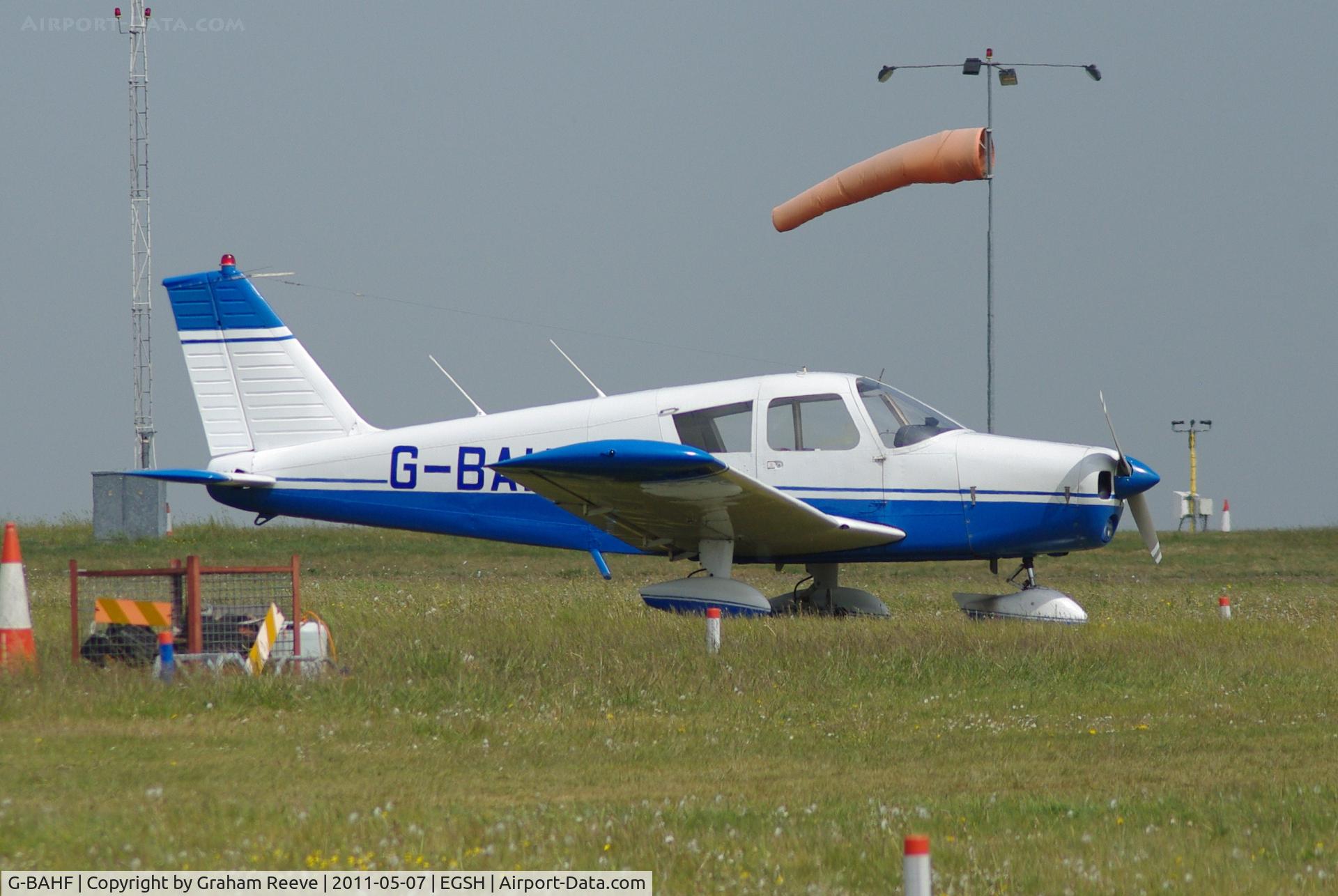G-BAHF, 1971 Piper PA-28-140 Cherokee C/N 28-7125215, Parked at Norwich.