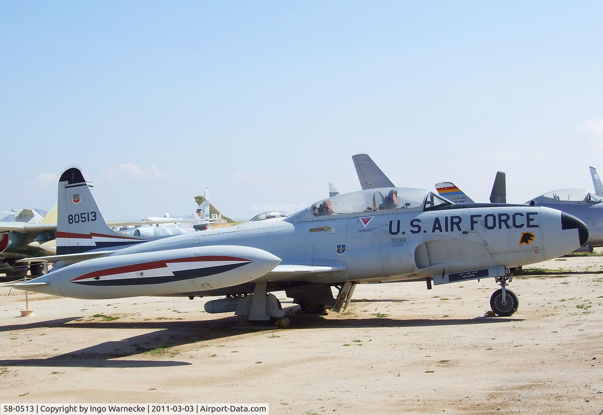 58-0513, 1958 Lockheed T-33A Shooting Star C/N 580-1562, Lockheed T-33A 