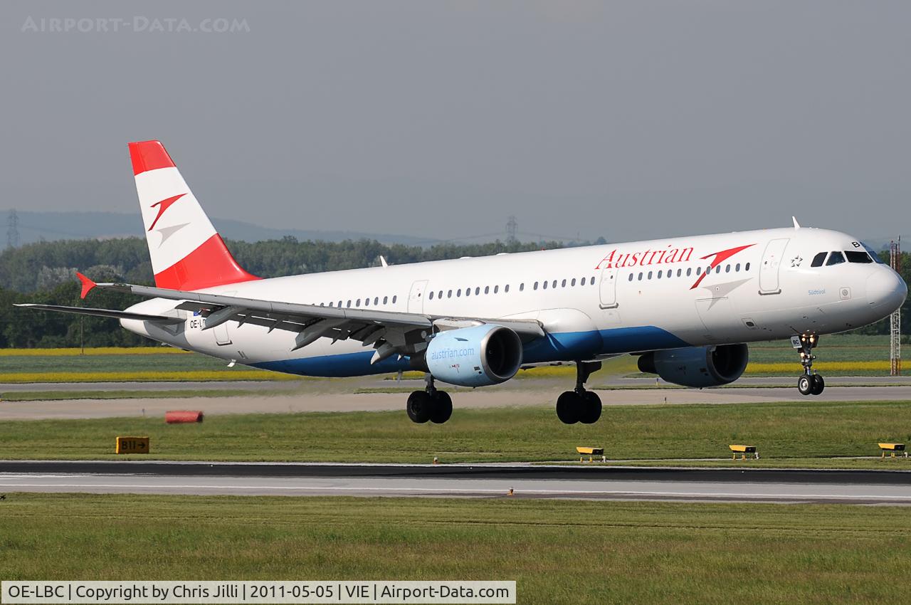 OE-LBC, 1996 Airbus A321-111 C/N 581, Austrian Airlines