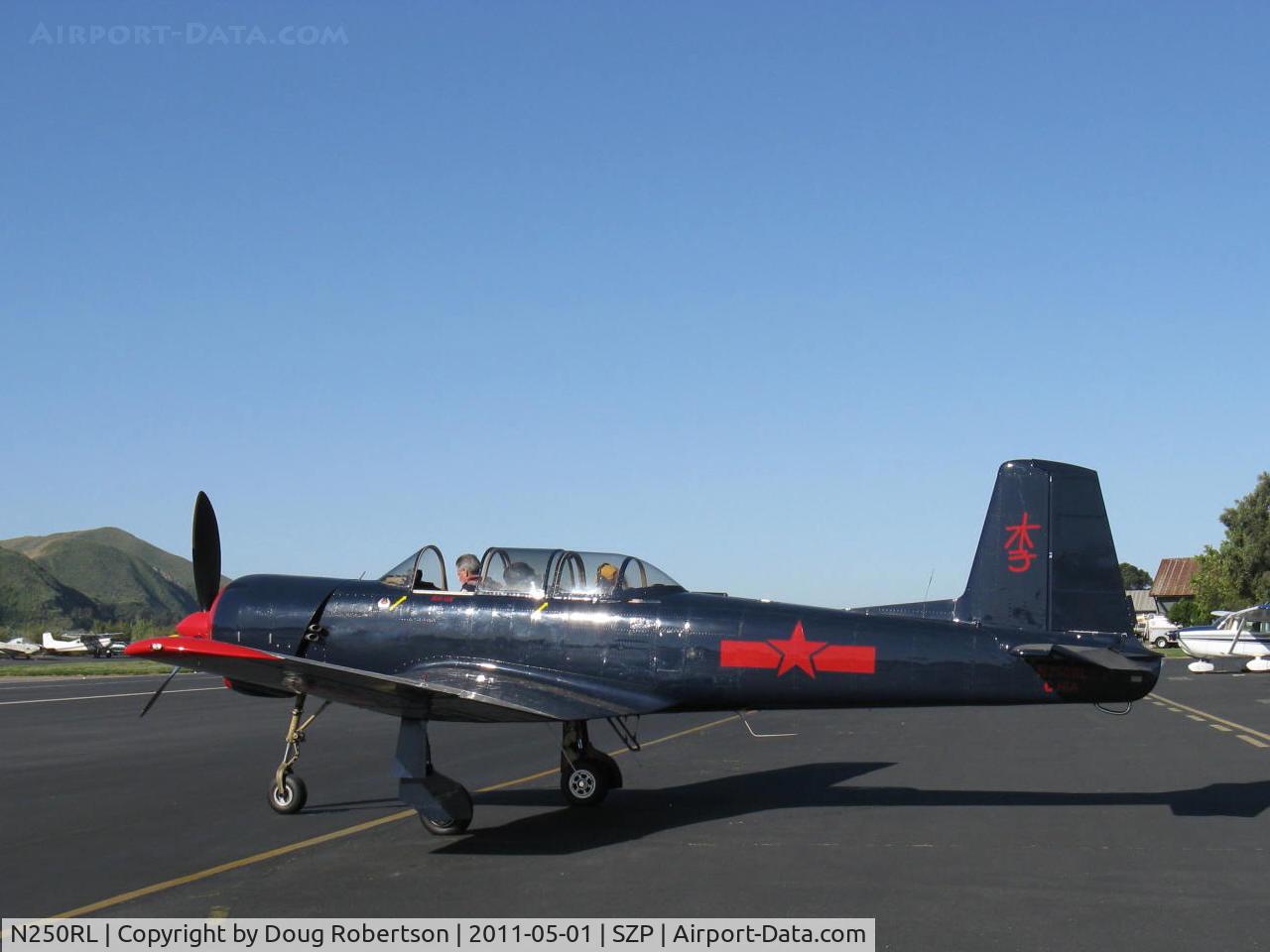 N250RL, 1968 Nanchang CJ-6A C/N 2432066, 1968 Nanchang China CJ-6A, Huosai 6A 9 cylinder radial 285 Hp, 3 blade prop mod