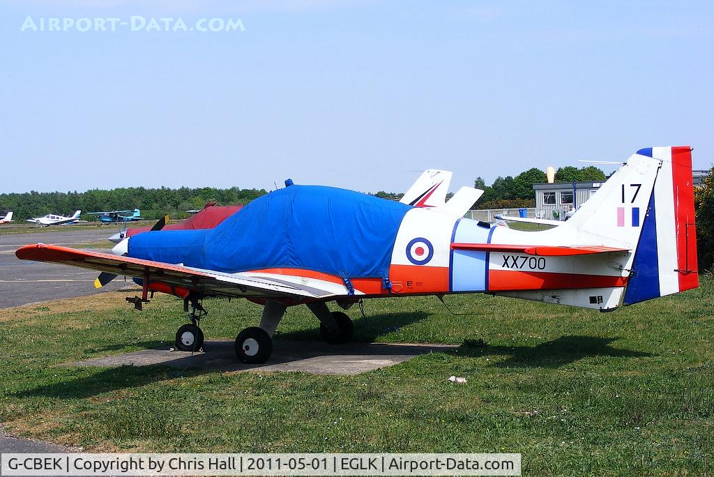 G-CBEK, 1975 Scottish Aviation Bulldog T.1 C/N BH120/349, wearing its former RAF id XX700