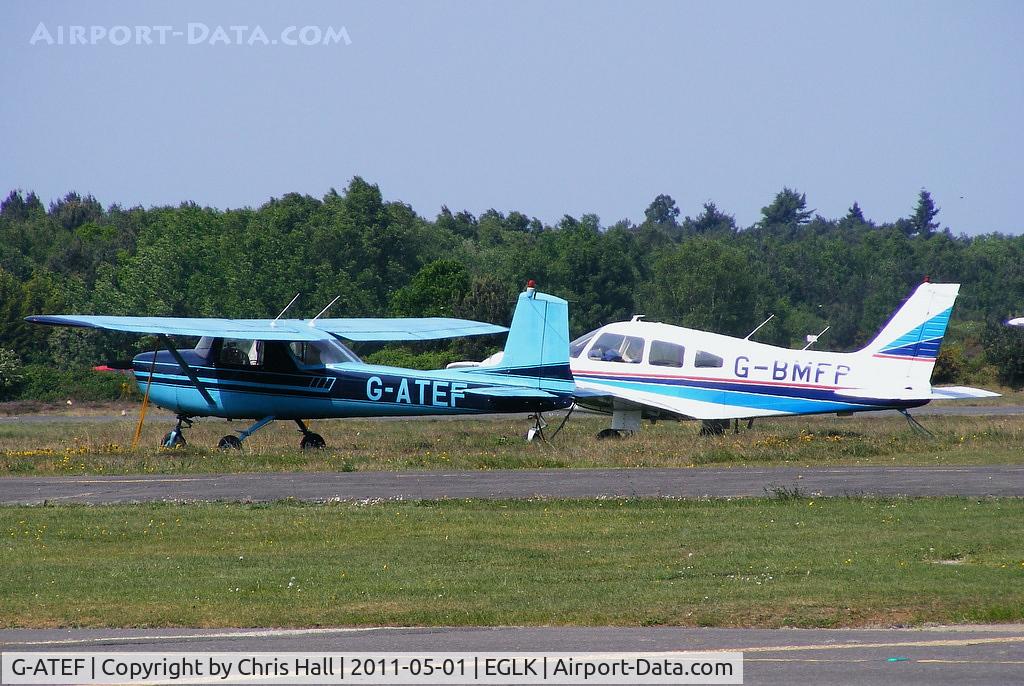 G-ATEF, 1965 Cessna 150E C/N 150-61378, alongside G-BMFP PA-28 Warrior II