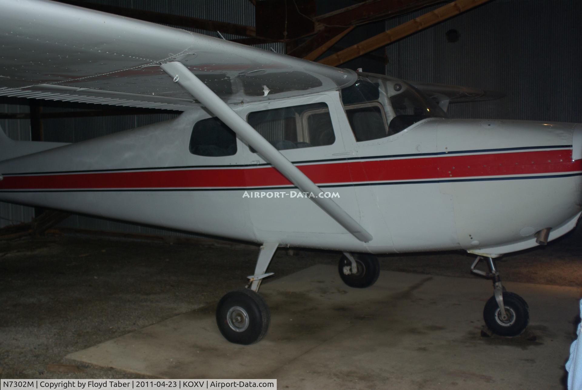 N7302M, 1958 Cessna 175 Skylark C/N 55602, Hangared at new home