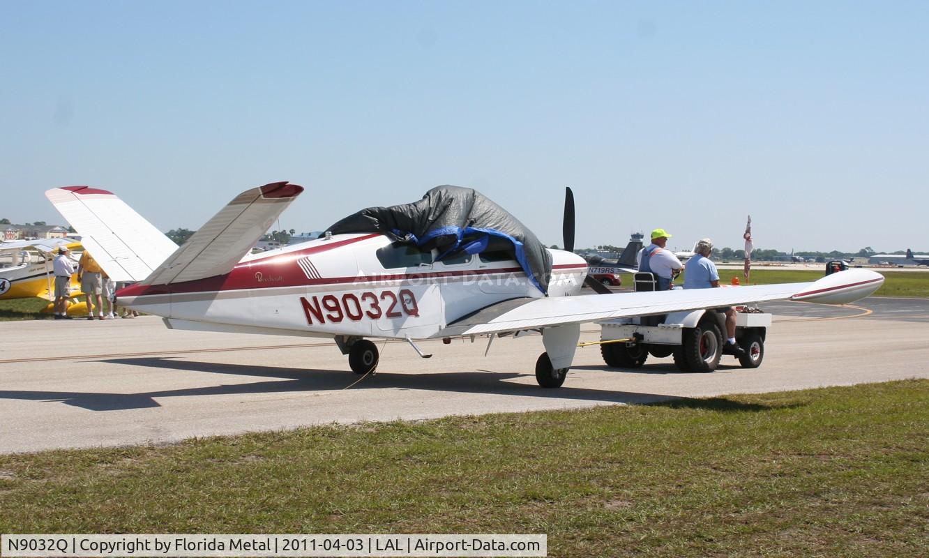 N9032Q, 1970 Beech V35B Bonanza C/N D-9185, Beech V35B with storm damage from the 3/31/11 severe storm that hit Sun N Fun - this plane lucked out better than the others that were damaged
