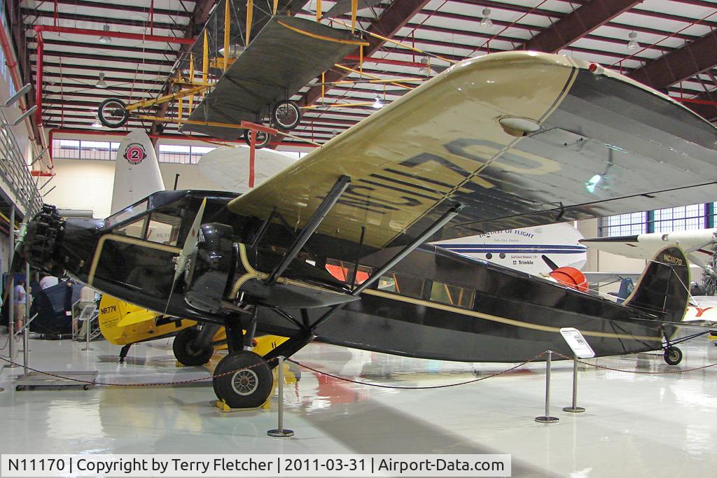 N11170, 1931 Stinson SM-6000-B C/N 5023, 1931 Stinson SM-6000-B, c/n: 5023 at Flight of Fantasy Museum