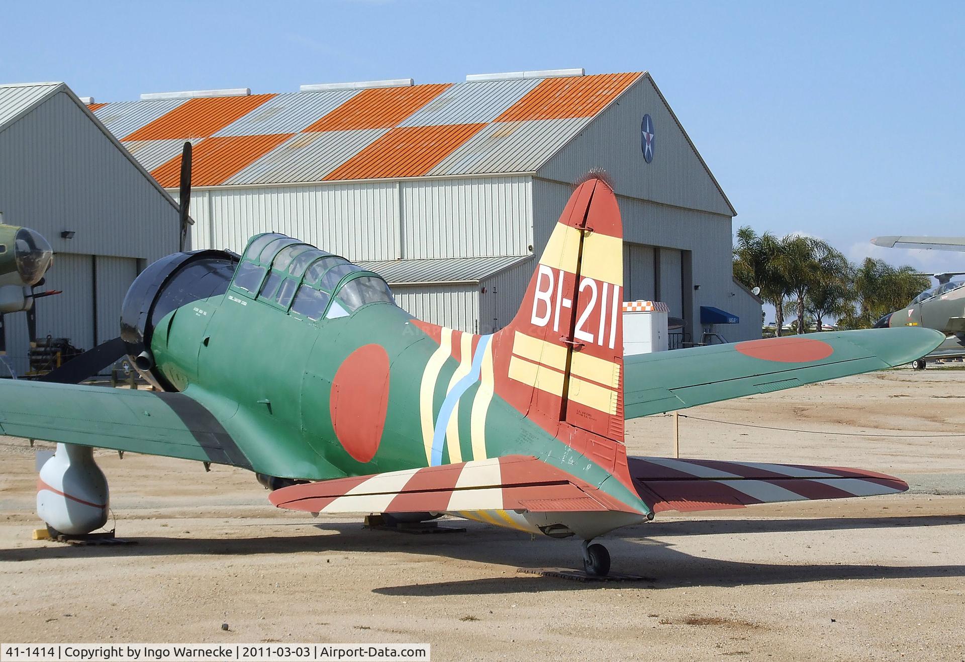 41-1414, 1941 Vultee BT-13 Valiant C/N 1524, Vultee BT-13A Valiant (converted to represent an Aichi D3A 