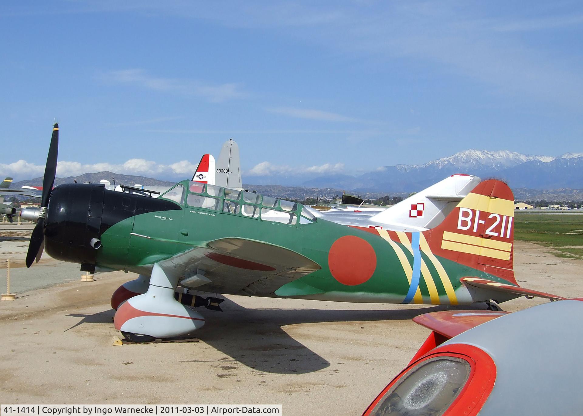 41-1414, 1941 Vultee BT-13 Valiant C/N 1524, Vultee BT-13A Valiant (converted to represent an Aichi D3A 