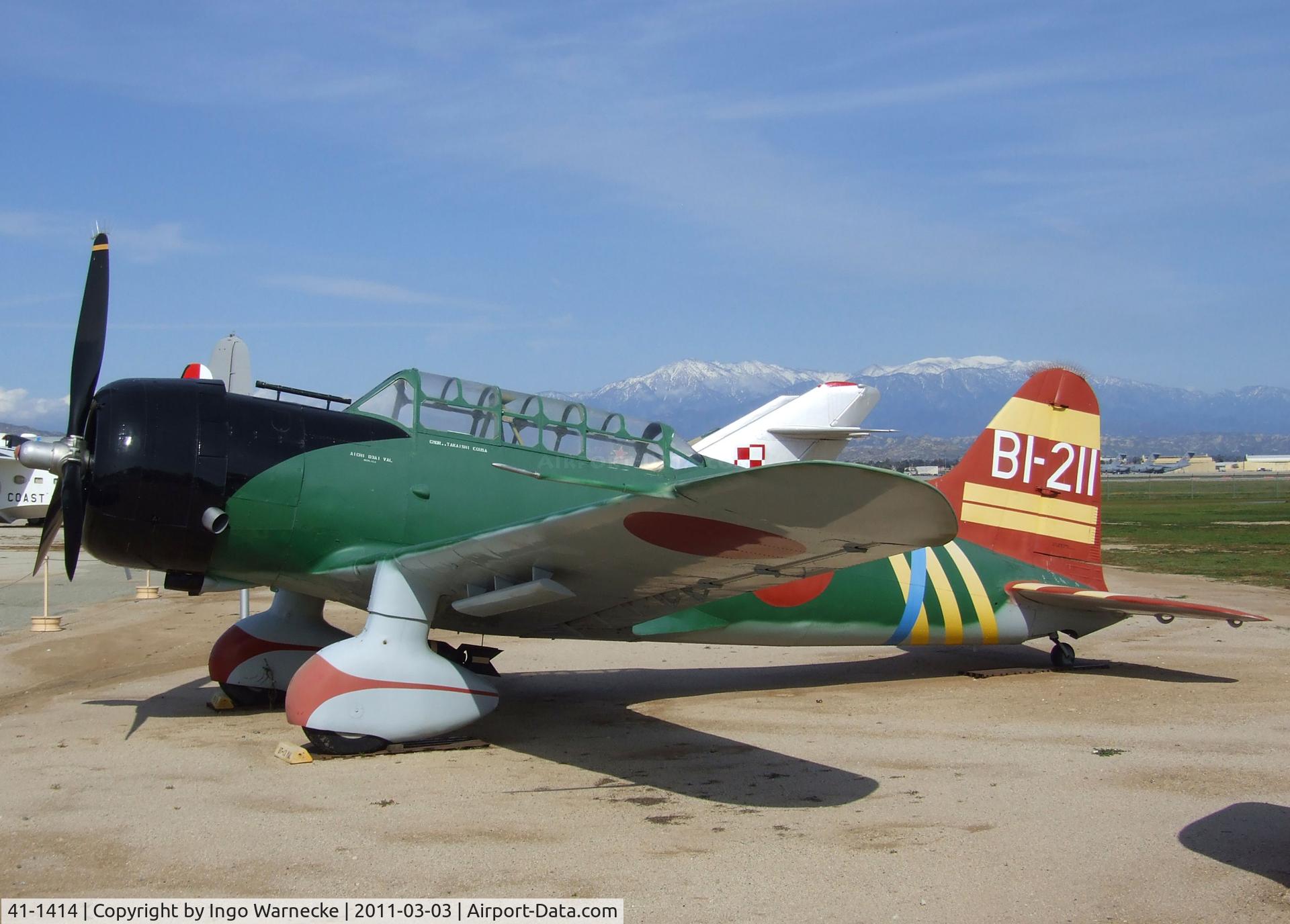 41-1414, 1941 Vultee BT-13 Valiant C/N 1524, Vultee BT-13A Valiant (converted to represent an Aichi D3A 