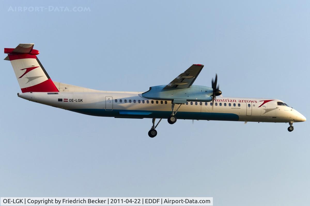 OE-LGK, 2009 De Havilland Canada DHC-8-402Q Dash 8 C/N 4280, on final RW07R