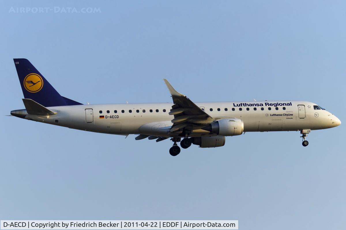 D-AECD, 2010 Embraer 190LR (ERJ-190-100LR) C/N 19000337, on final RW07R