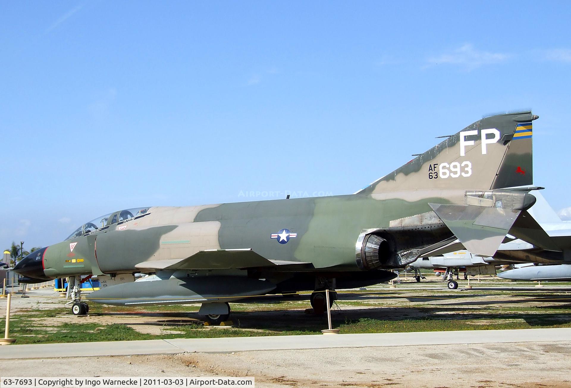 63-7693, 1963 McDonnell F-4C Phantom II C/N 828, McDonnell F-4C Phantom II at the March Field Air Museum, Riverside CA