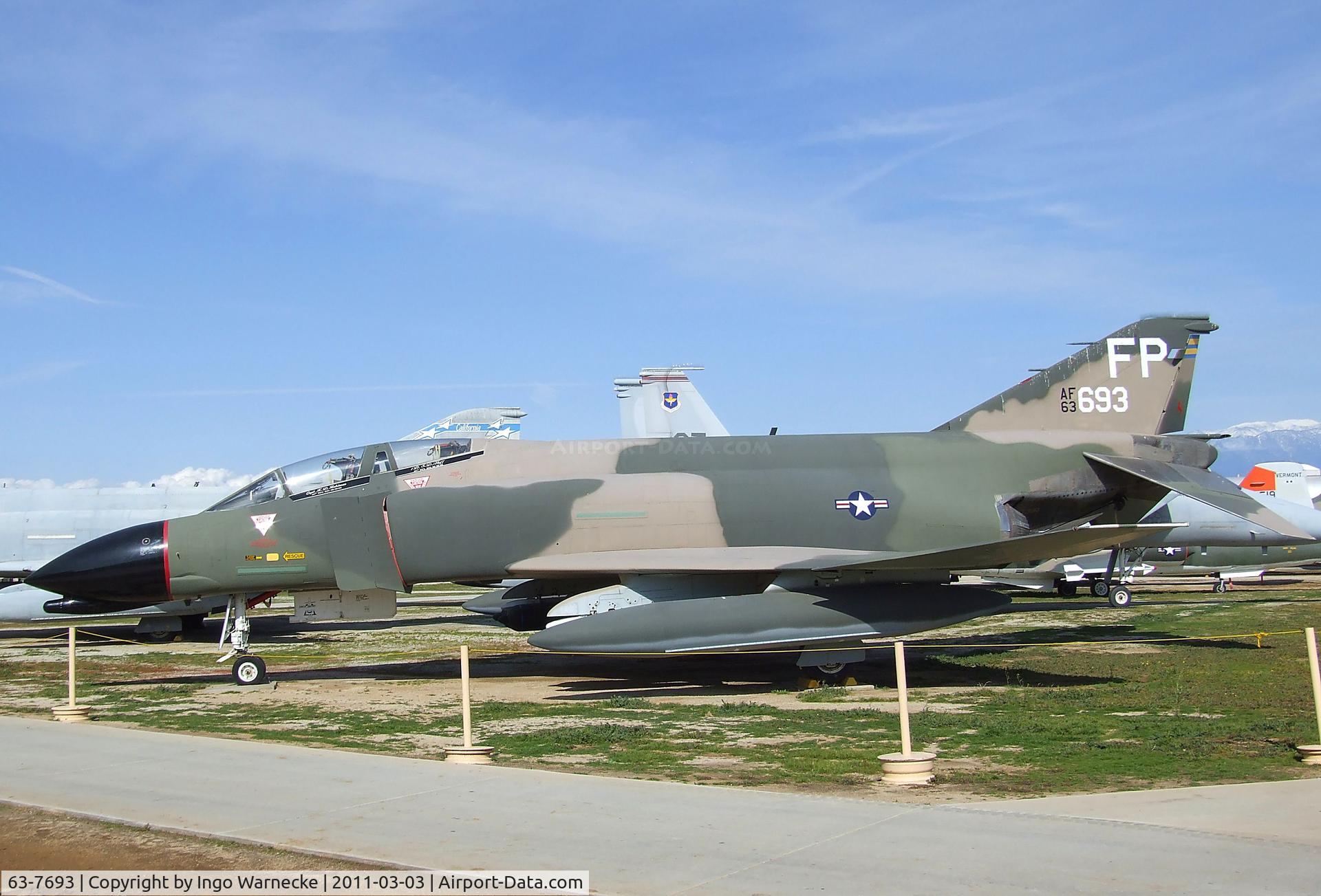 63-7693, 1963 McDonnell F-4C Phantom II C/N 828, McDonnell F-4C Phantom II at the March Field Air Museum, Riverside CA