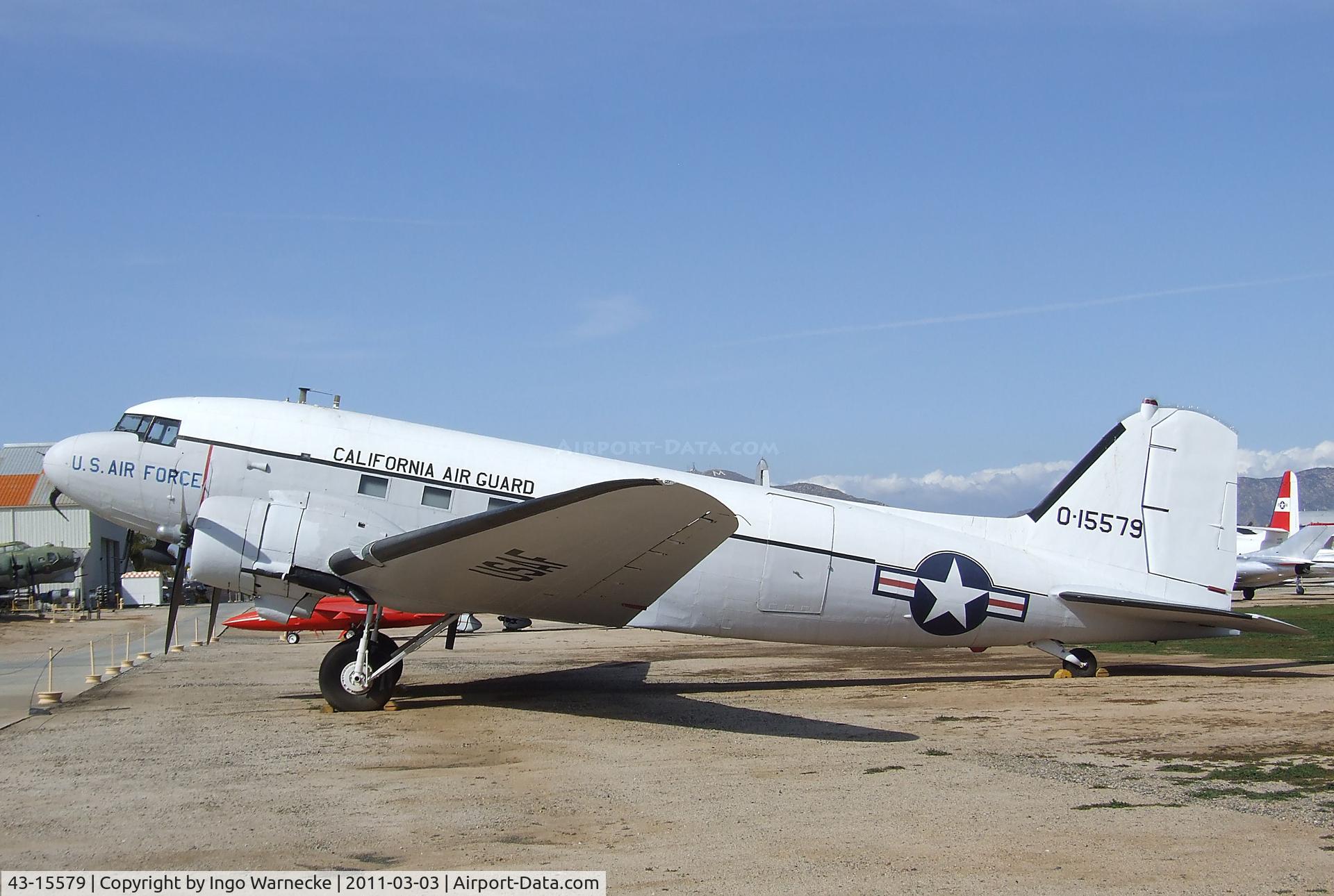 43-15579, 1943 Douglas VC-47A Skytrain C/N 20045, Douglas VC-47A Skytrain at the March Field Air Museum, Riverside CA