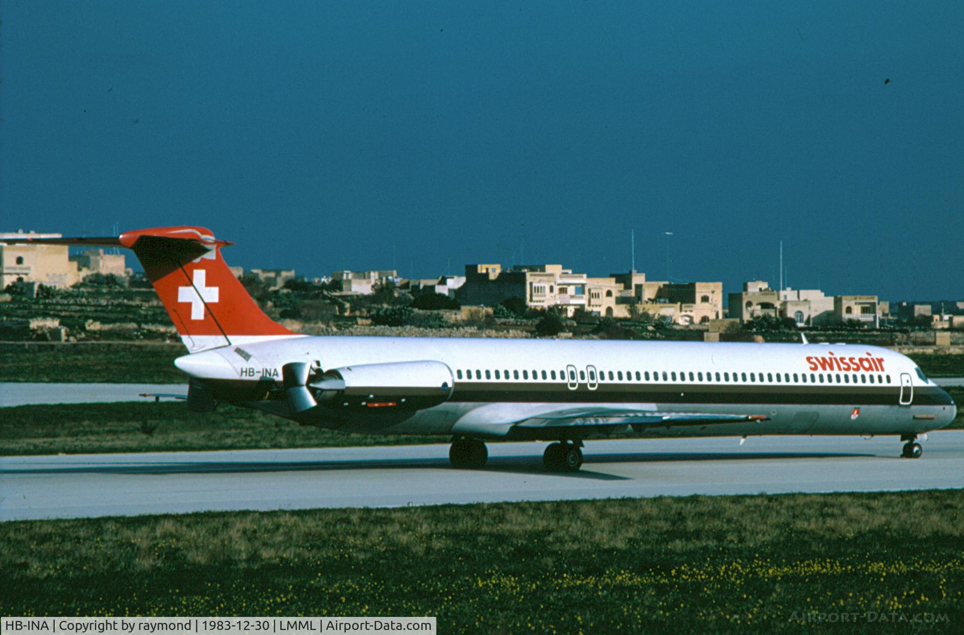 HB-INA, 1981 McDonnell Douglas MD-81 (DC-9-81) C/N 49100, MD-82 HB-INA Swissair