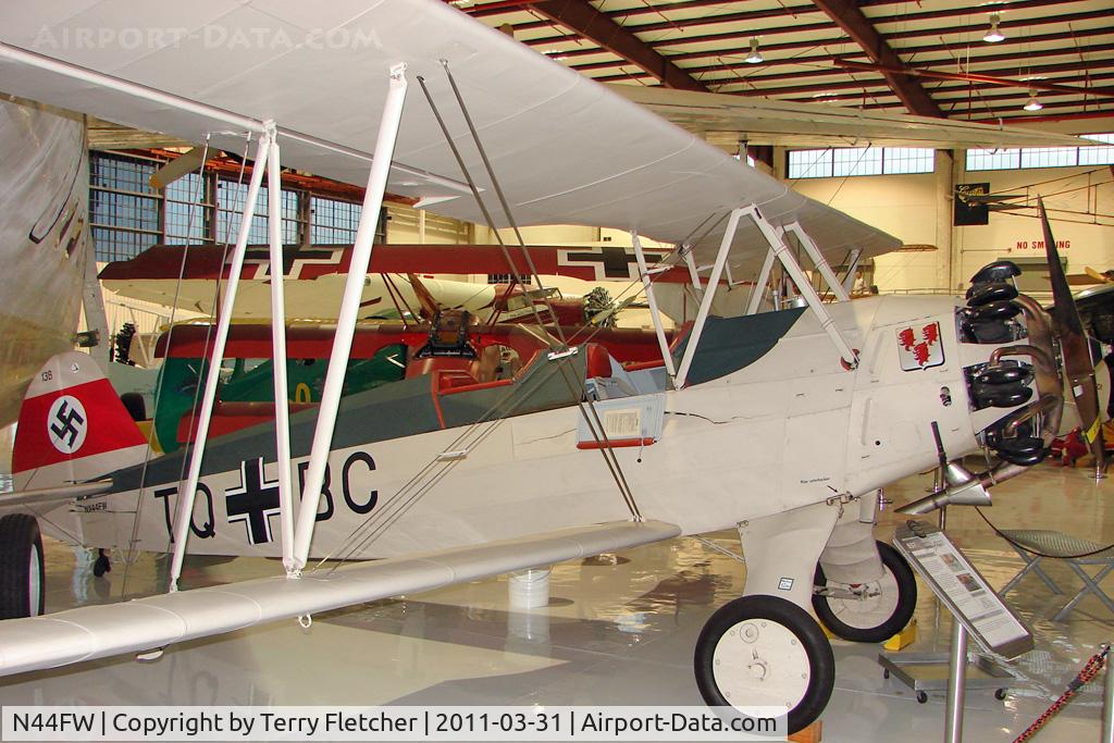 N44FW, Focke-Wulf Fw-44J Stieglitz C/N 138, Focke Wulf 44J STIEGLITZ, c/n: 138 at Polk Museum  with Code TQ-BC
