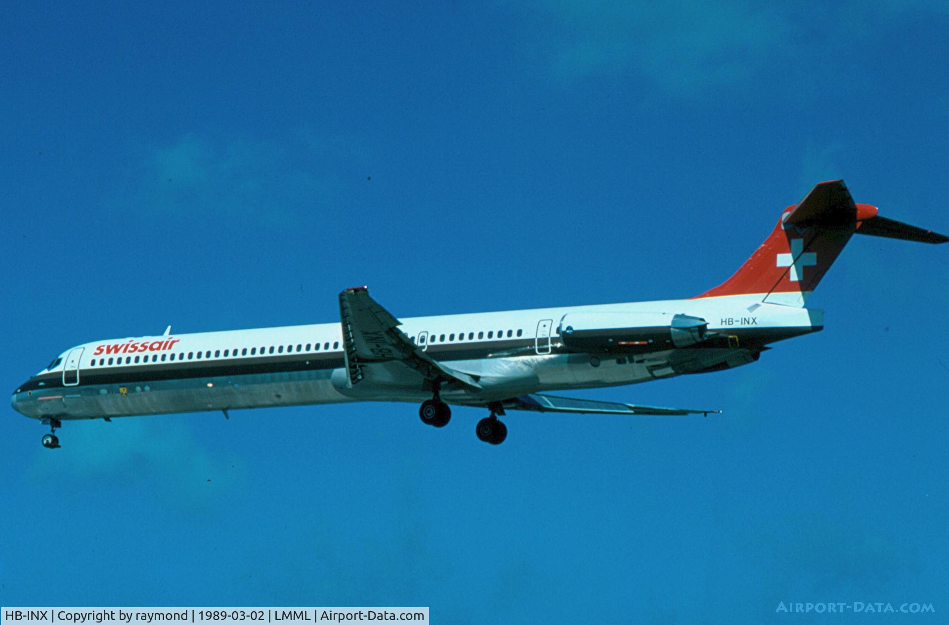 HB-INX, 1988 McDonnell Douglas MD-82 (DC-9-82) C/N 49570, MD82 HB-INX Swissair