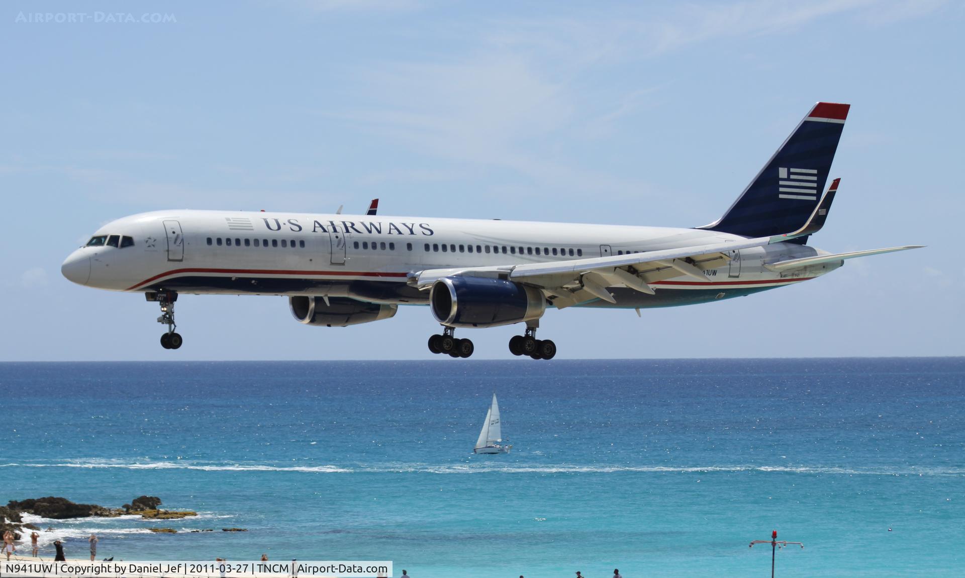 N941UW, 1995 Boeing 757-2B7 C/N 27806, Us airlines landing at TNCM