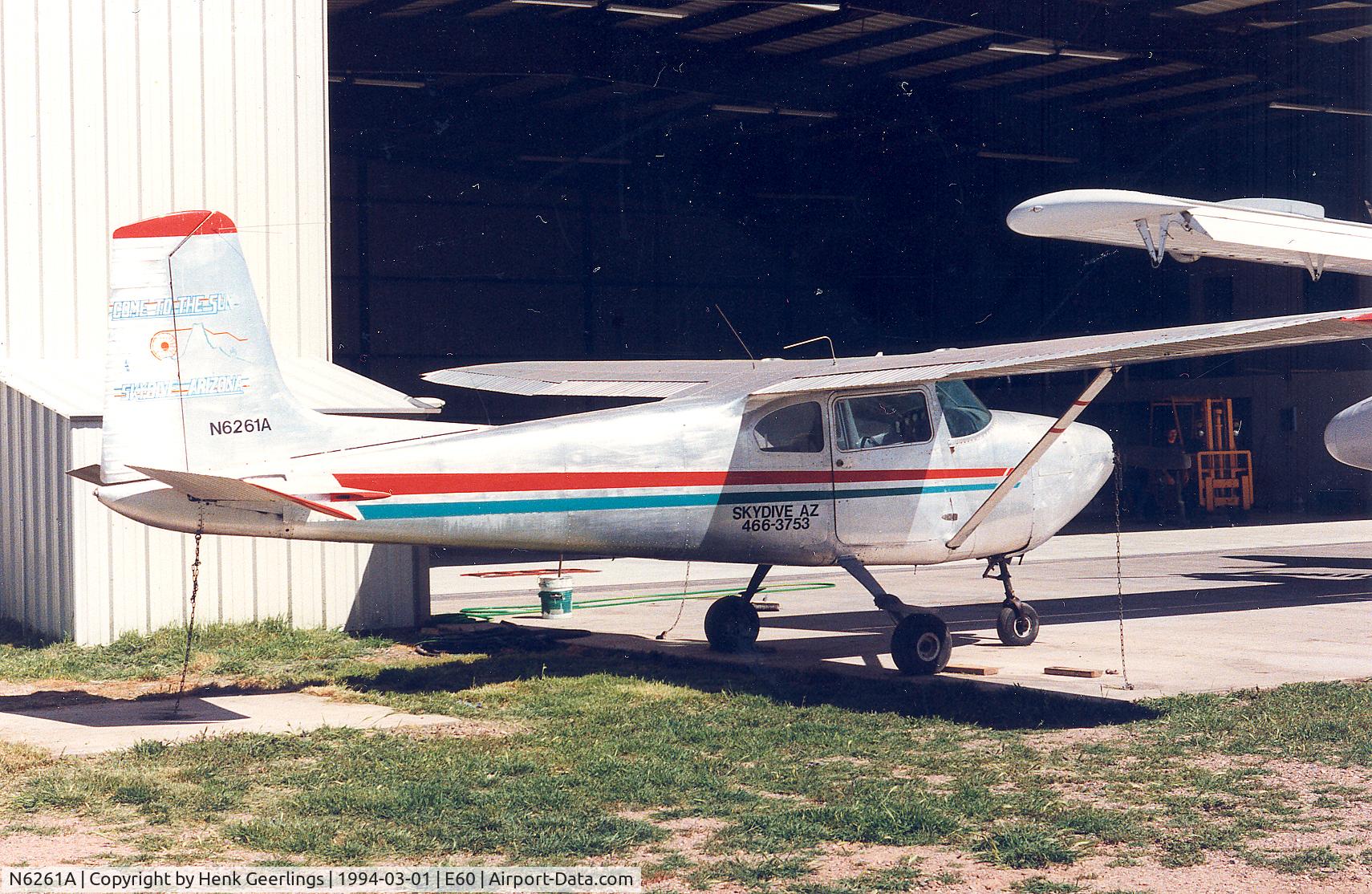 N6261A, 1956 Cessna 182 Skylane C/N 33061, Skydive Arizona , Eloy Municipal Airport
