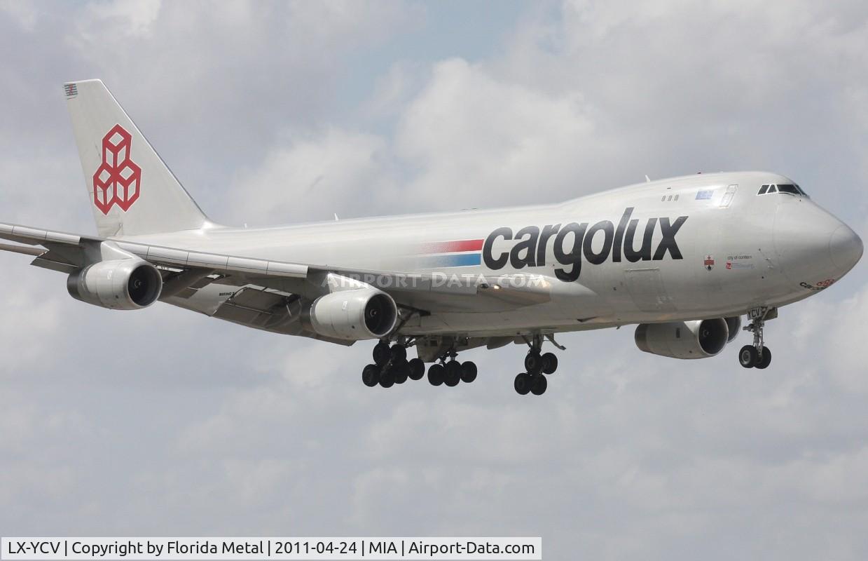 LX-YCV, 2008 Boeing 747-4R7F/SCD C/N 35805/1407, Cargolux 747-400F