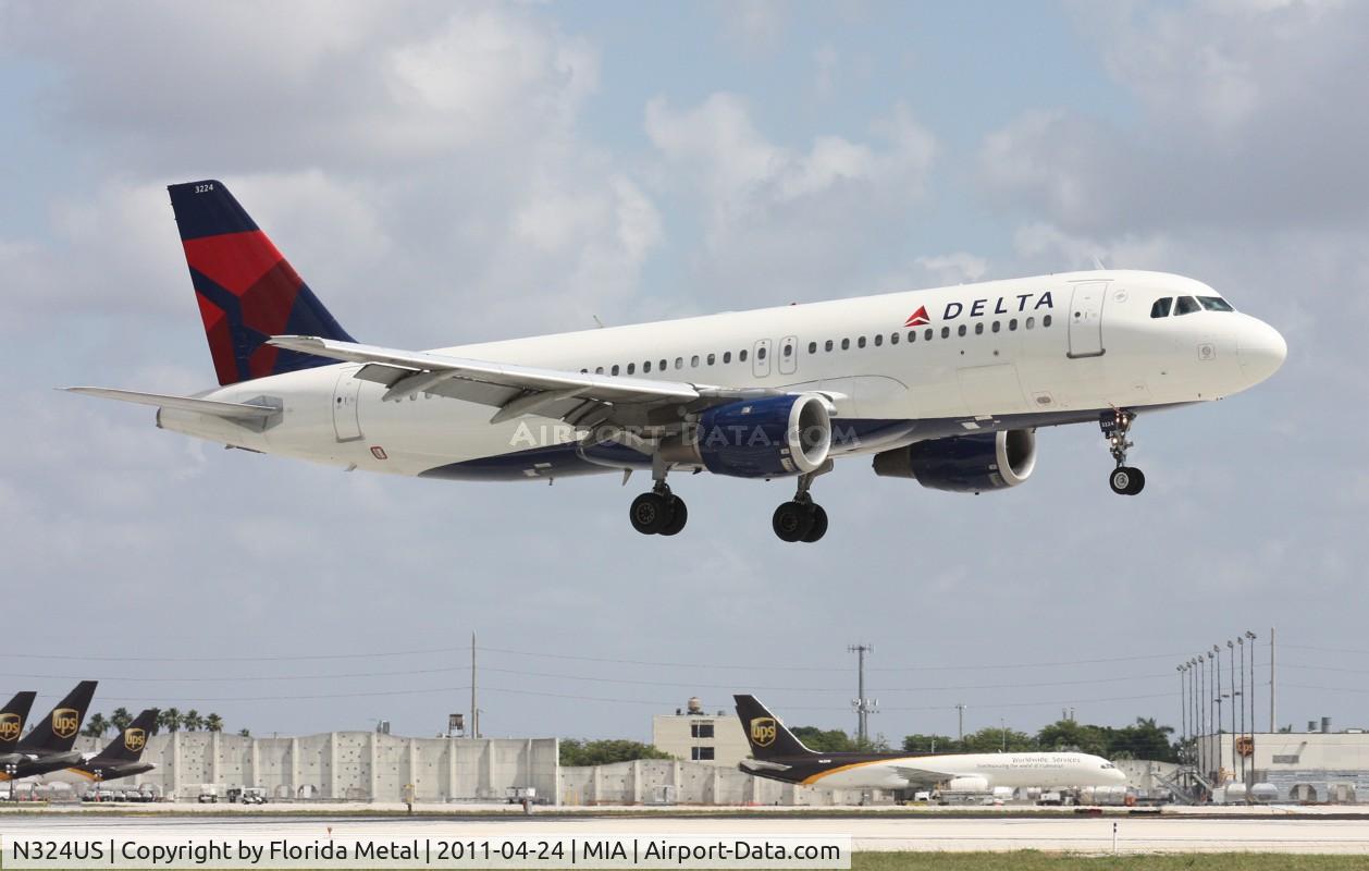 N324US, 1992 Airbus A320-211 C/N 273, Delta A320