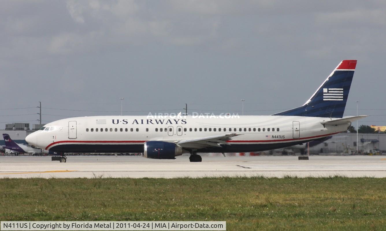 N411US, 1988 Boeing 737-401 C/N 23880, US Airways 737-400