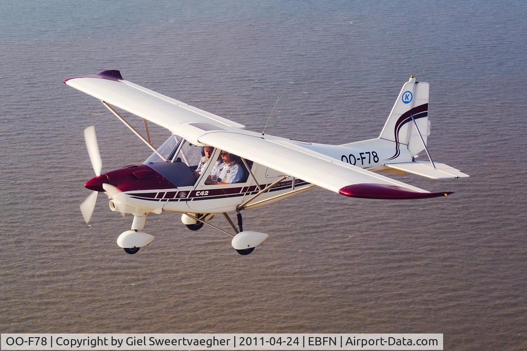 OO-F78, 2008 Comco Ikarus C42 C/N 0802-6942, OO-F78 flying above the North Sea
